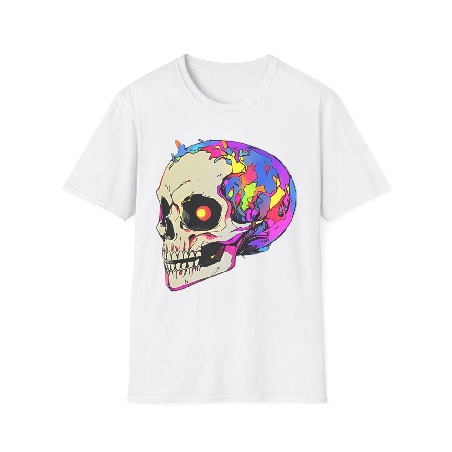 Skull Tee Shirt Unisex Skeleton Shirt Gildan Softstyle 64000 Short Sleeve Graphic Design
