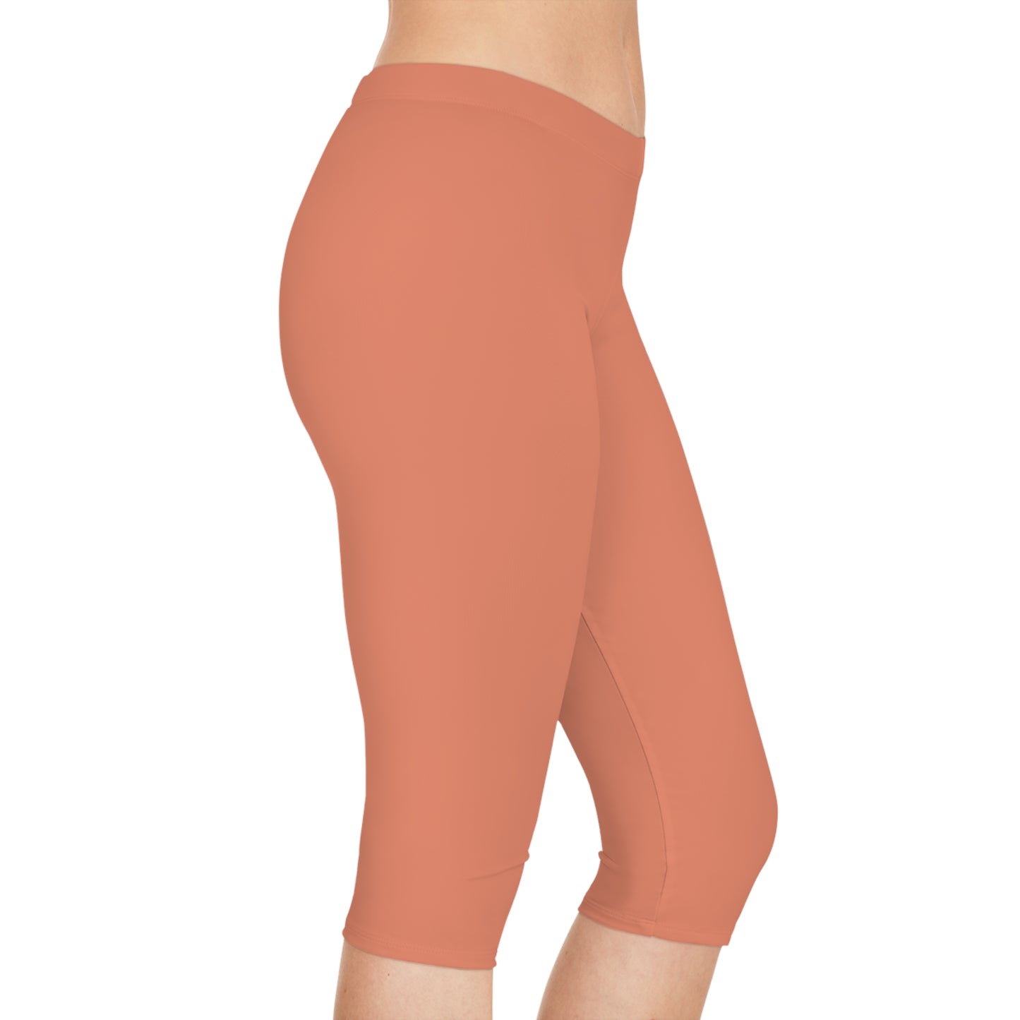 Orange Color Capri Leggings, Orange Capri Leggings 2