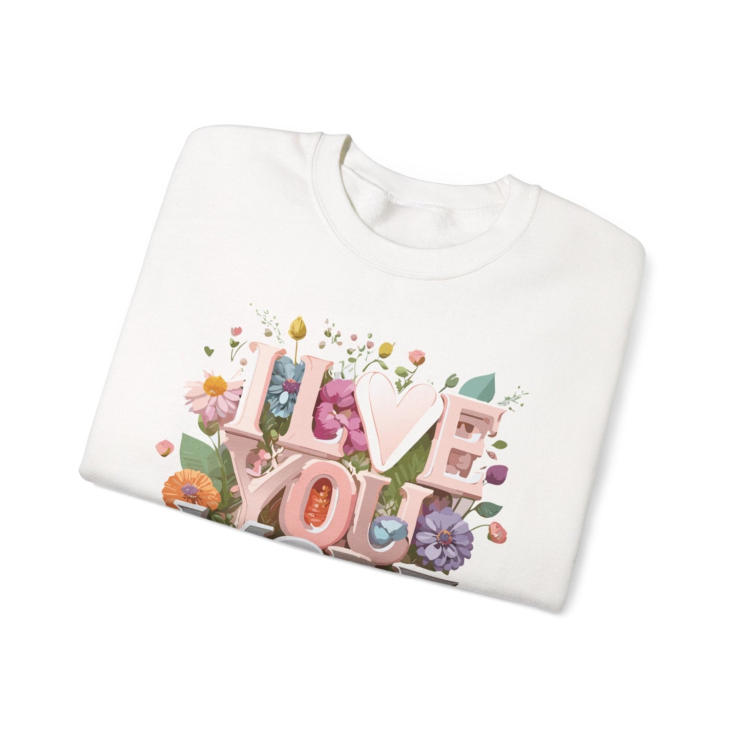 Floral Love Sweatshirt Unisex Crewneck Valentine Day Floral Print Cozy Winter Wear