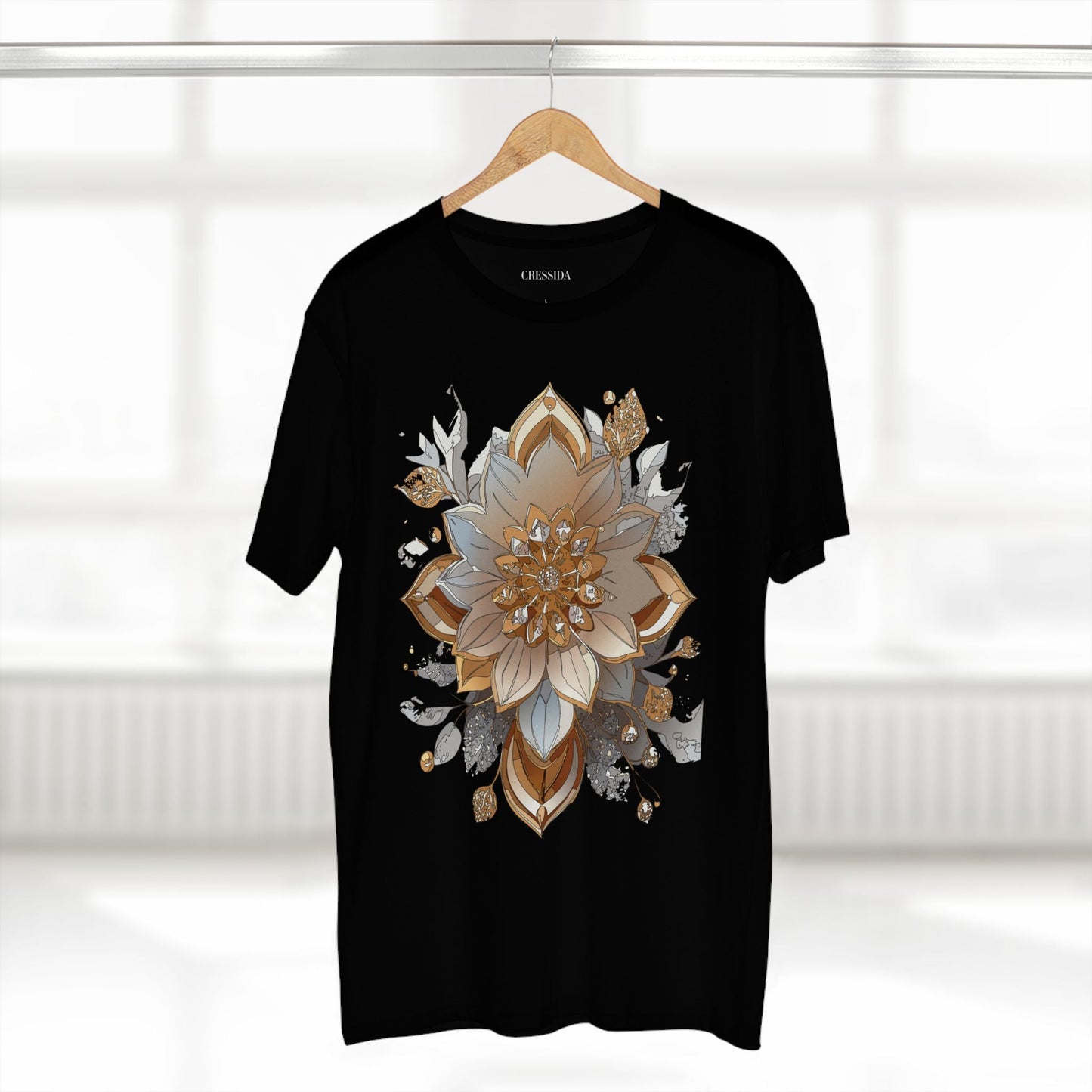 Floral Graphic T-Shirt Unisex 100 Cotton Art Design with Antique Flowers Tee 2