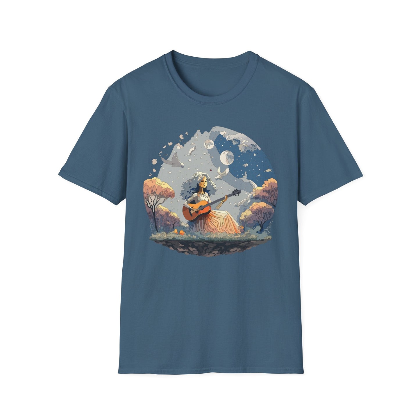 Womens Graphic T Shirt Art Design Tee Unisex Softstyle Cotton Shirt Everyday Comfort Durable Wear