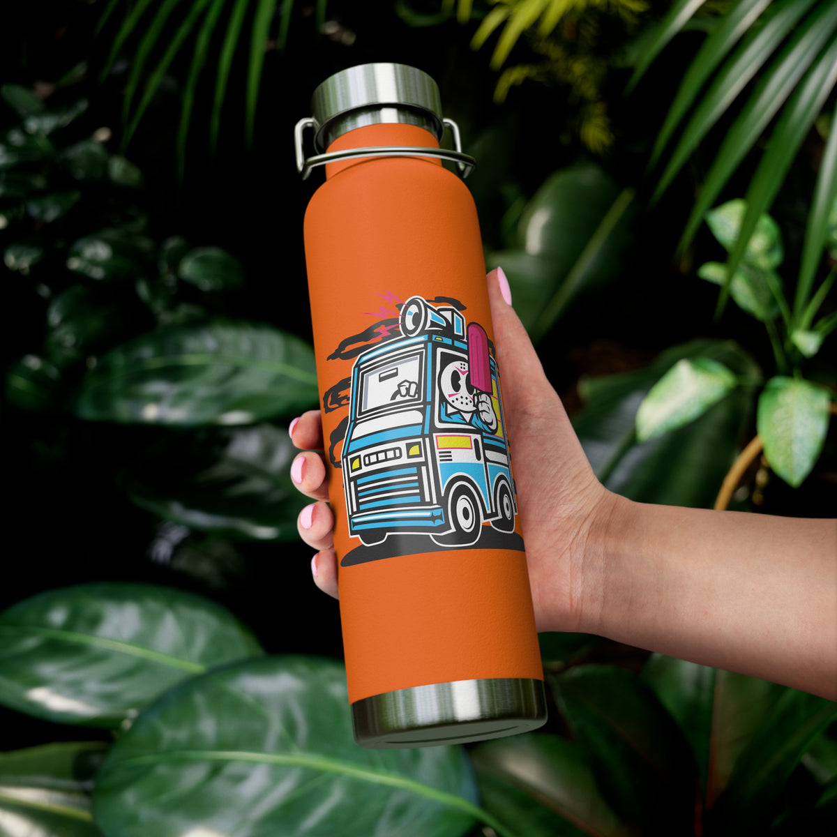 22oz Copper Insulated Water Bottle with Cartoon Design - CV95