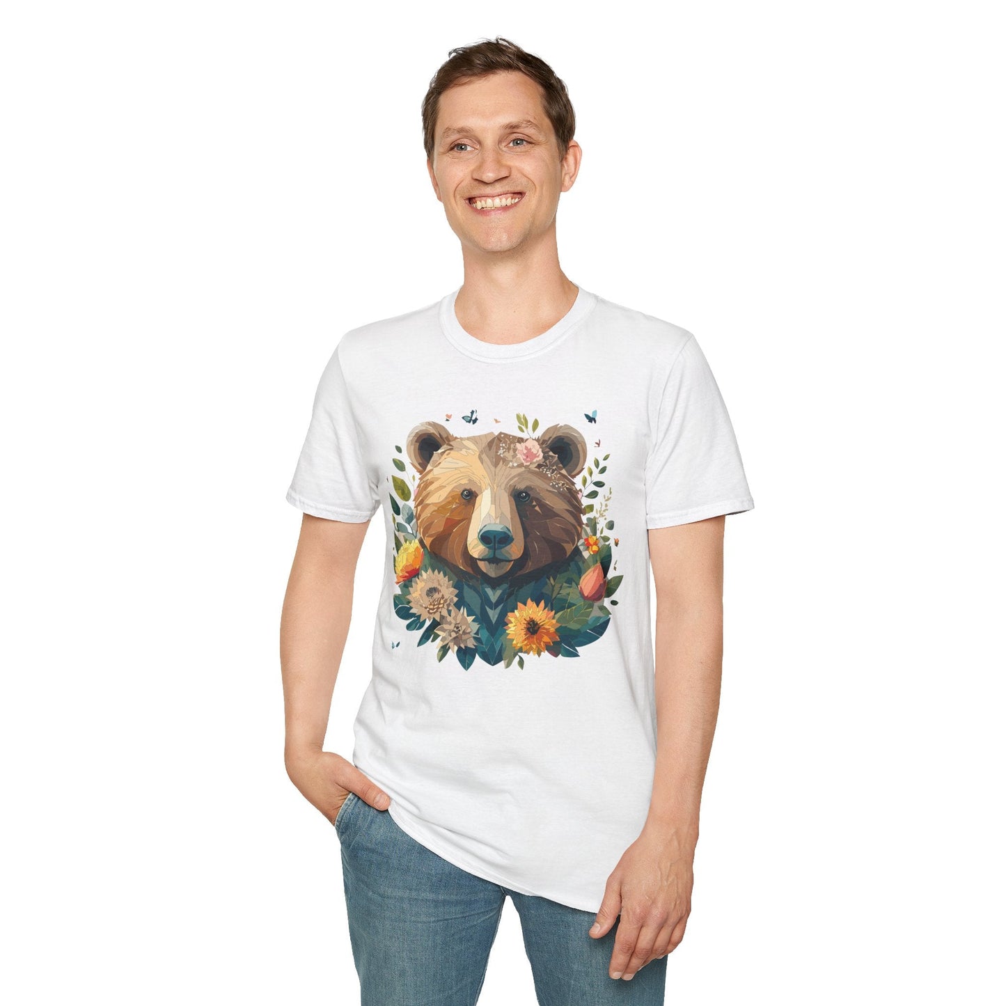 Bear T Shirt Unisex Teddy Bear Tee Gildan Softstyle 64000 100 Percent Ring Spun Cotton