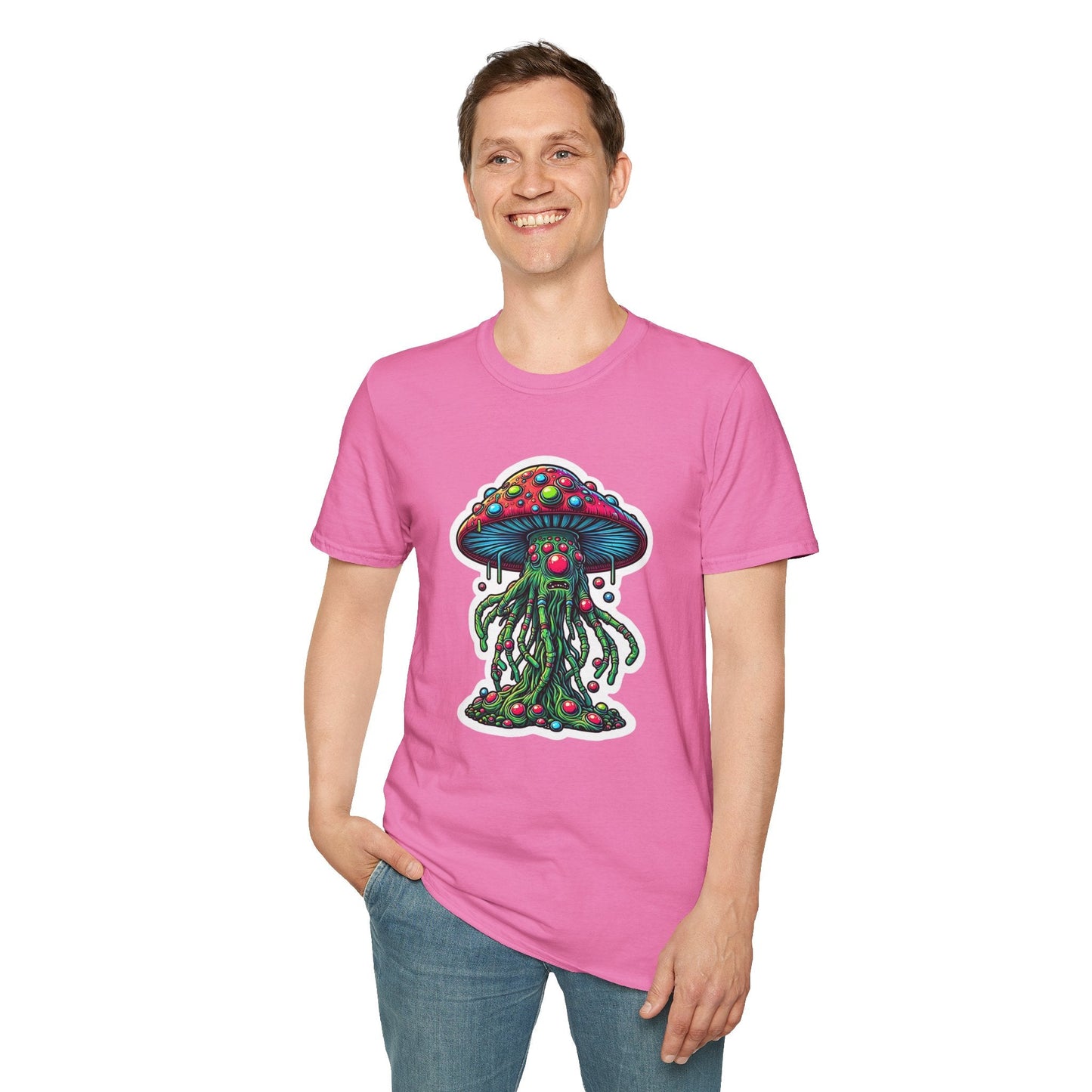 Mashroom Tee Shirt Unisex Funny Mashroom Shirt With Fungus Art Design Gildan Softstyle 64000