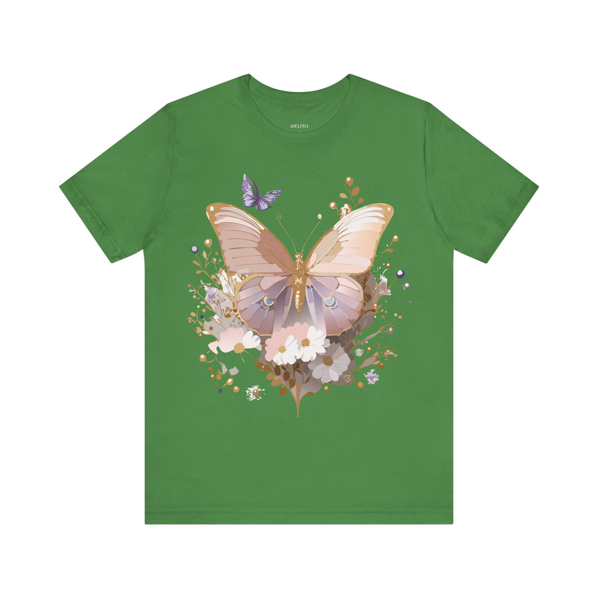 Butterfly Graphic Unisex Cotton Bella+Canvas Tee with Art Design n84