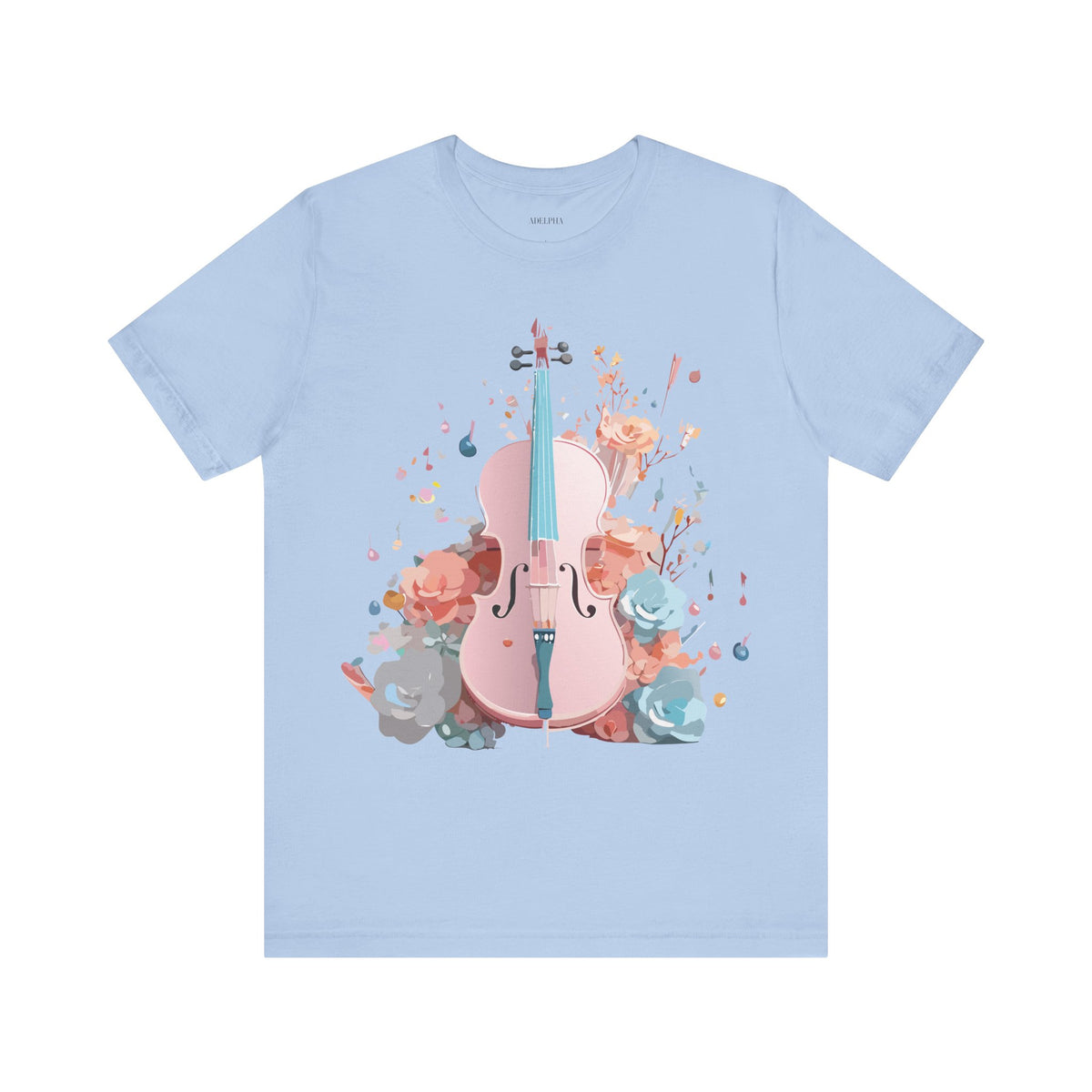Music Graphic Unisex Cotton Bella+Canvas Tee with Art Design m125
