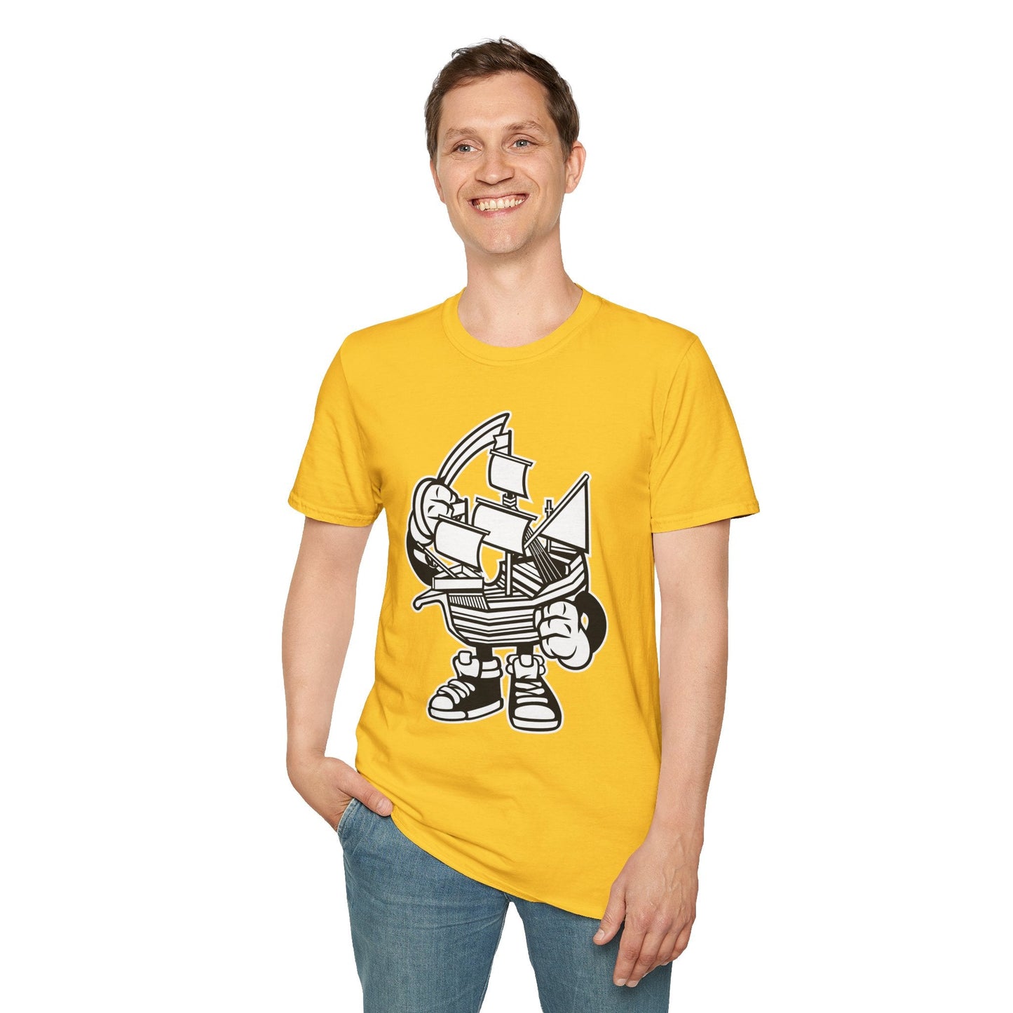Cartoon T Shirt Animation Tee Funny Unisex Gildan Softstyle 64000 Cotton Art Design