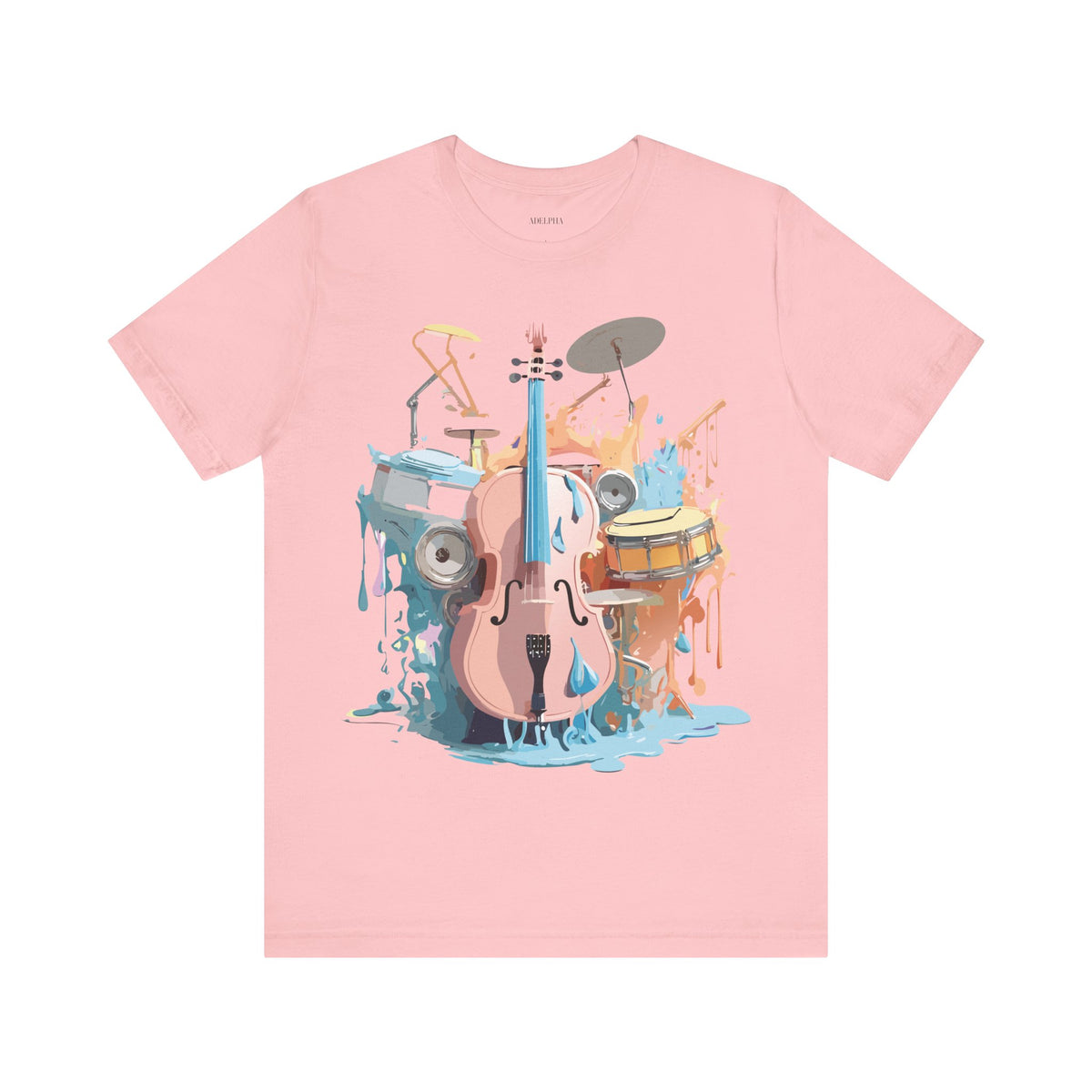 Music Graphic Unisex Cotton Bella+Canvas Tee with Art Design m117
