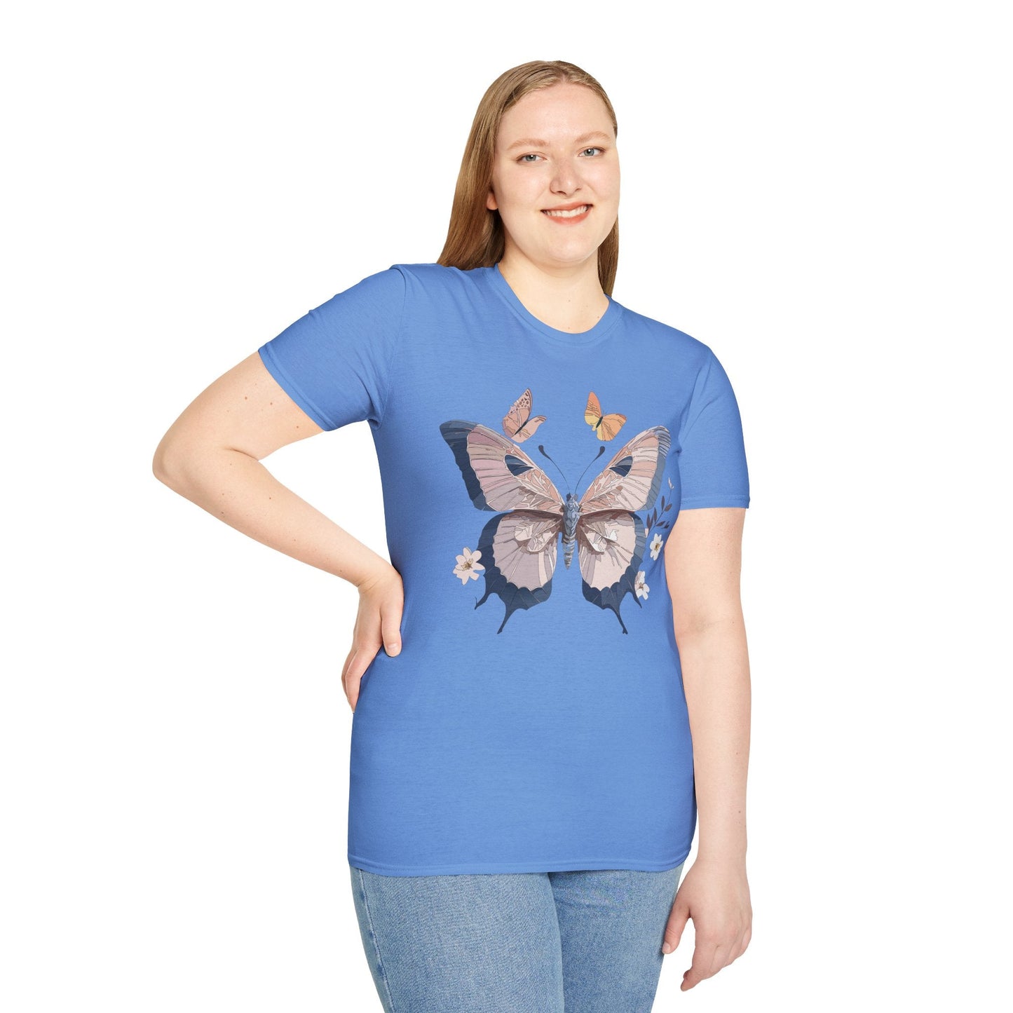 Butterfly Shirt Unisex T Shirt Monarch Print Gildan Softstyle 64000 Cotton Tee Quality