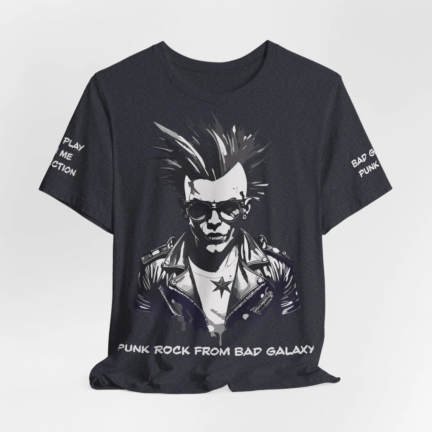 Bad Galaxy Punk Rock Tee Shirt Lightweight Fabric Made To Order 100 Percent Cotton Eco Friendly Inks