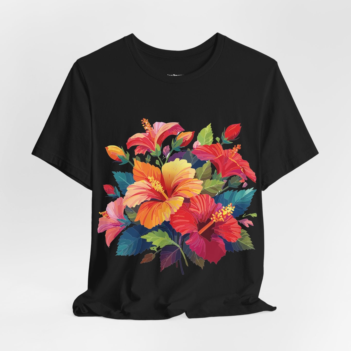 Retro2Nova Floral Shirt Unisex Jersey Short Sleeve Tee From Flowers Collection Bold Vibrant Design
