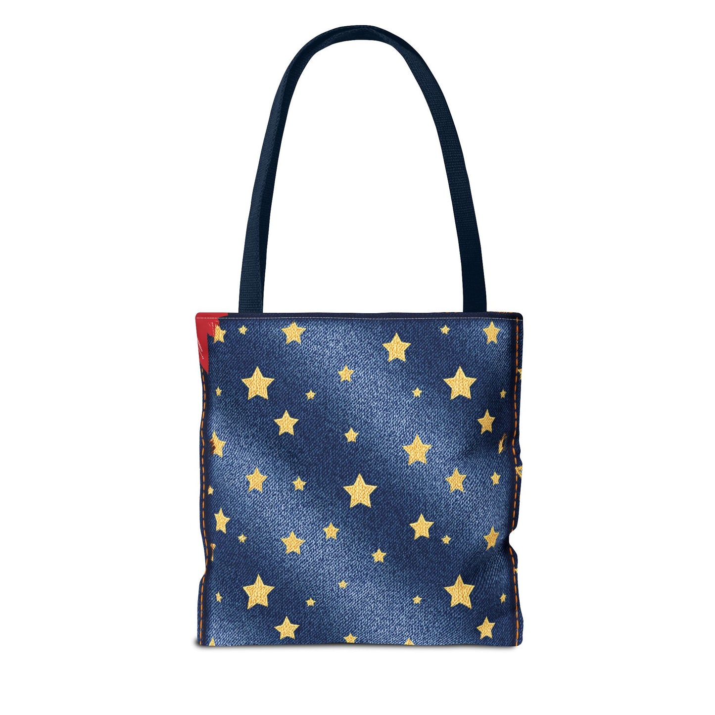 Denim Fabric Imitation Print Unisex Canvas Bag Poly Spun 3 Sizes Tote Bag 181-6