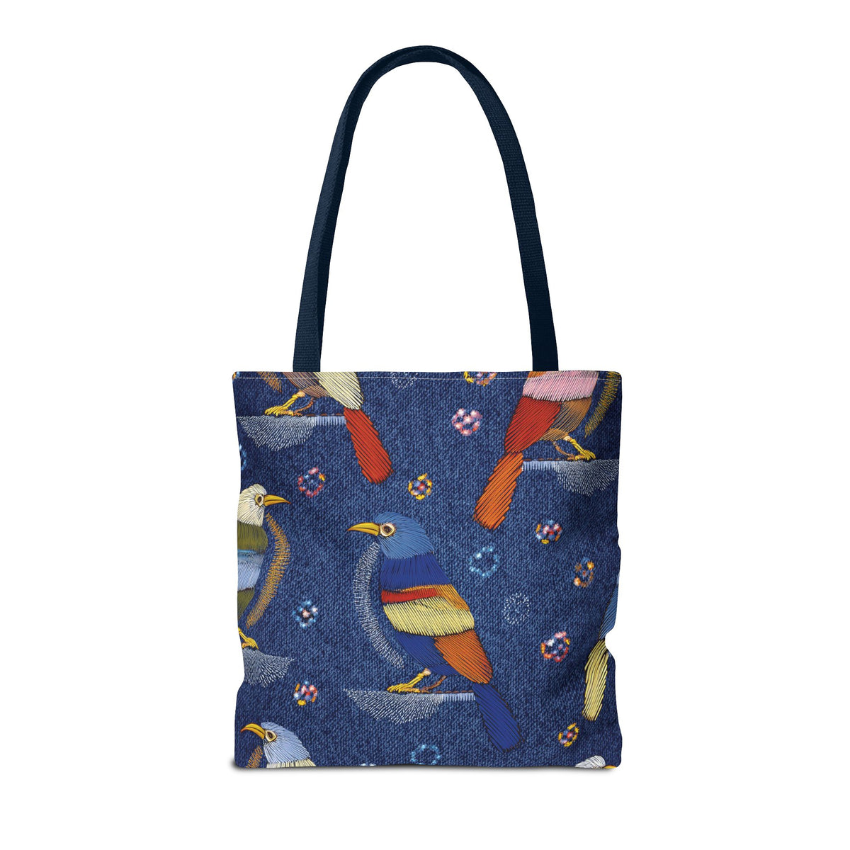 Denim Fabric Imitation Print Unisex Canvas Bag Poly Spun 3 Sizes Tote Bag 194-10