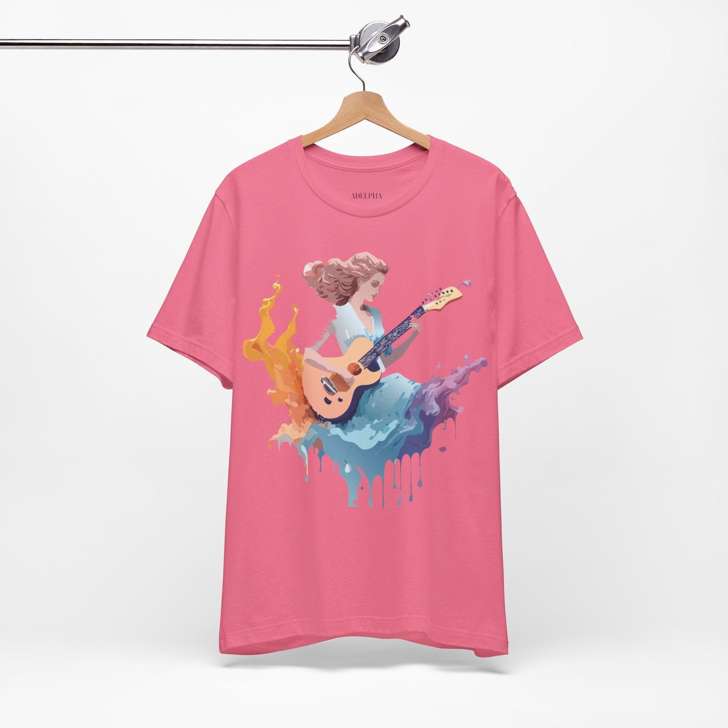Music Graphic Unisex 100 Cotton Vintage Art with Musical Elements Tee 38