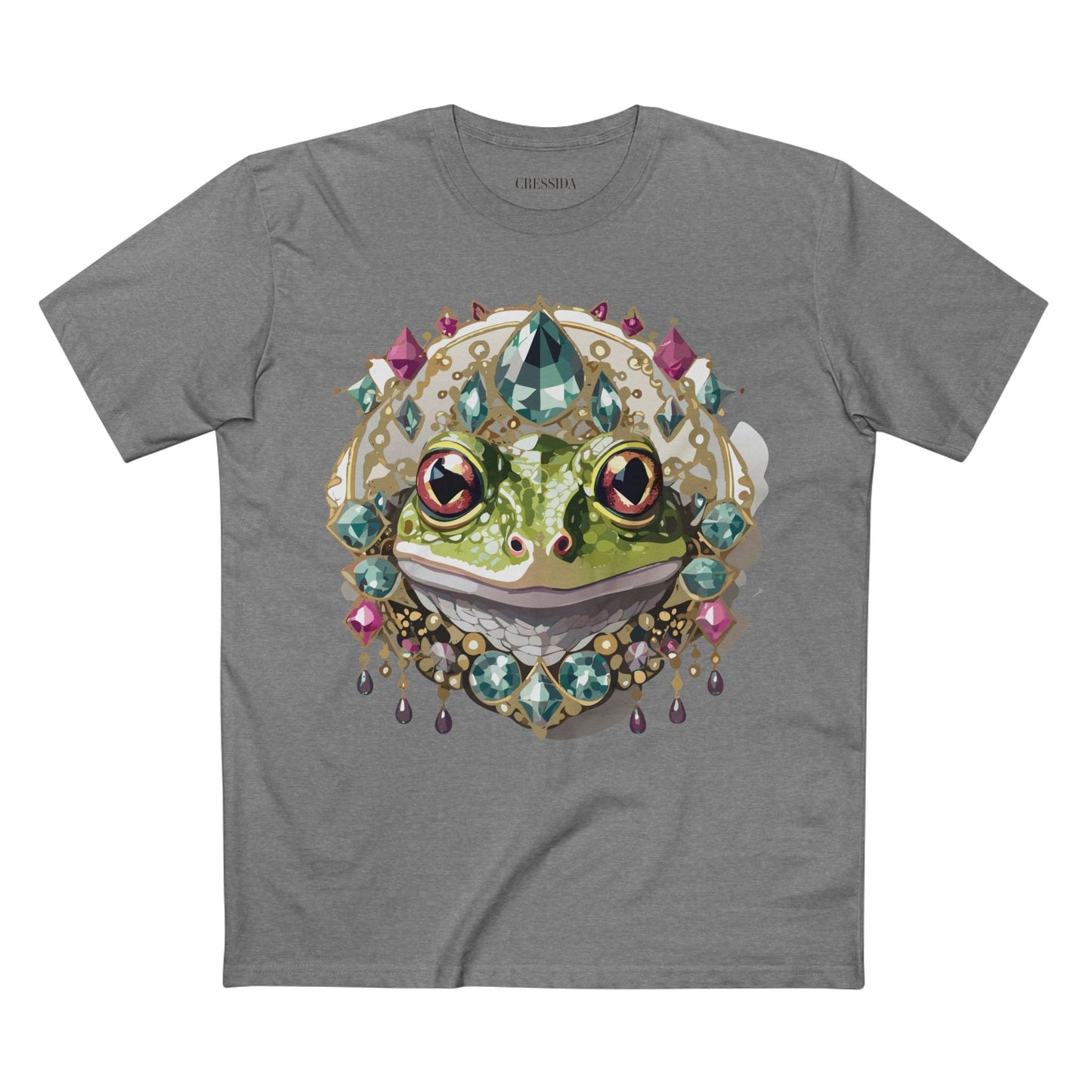 Frog Graphic Unisex 100 Cotton Tee With Unique Animal Golden Medallion Art Design 25