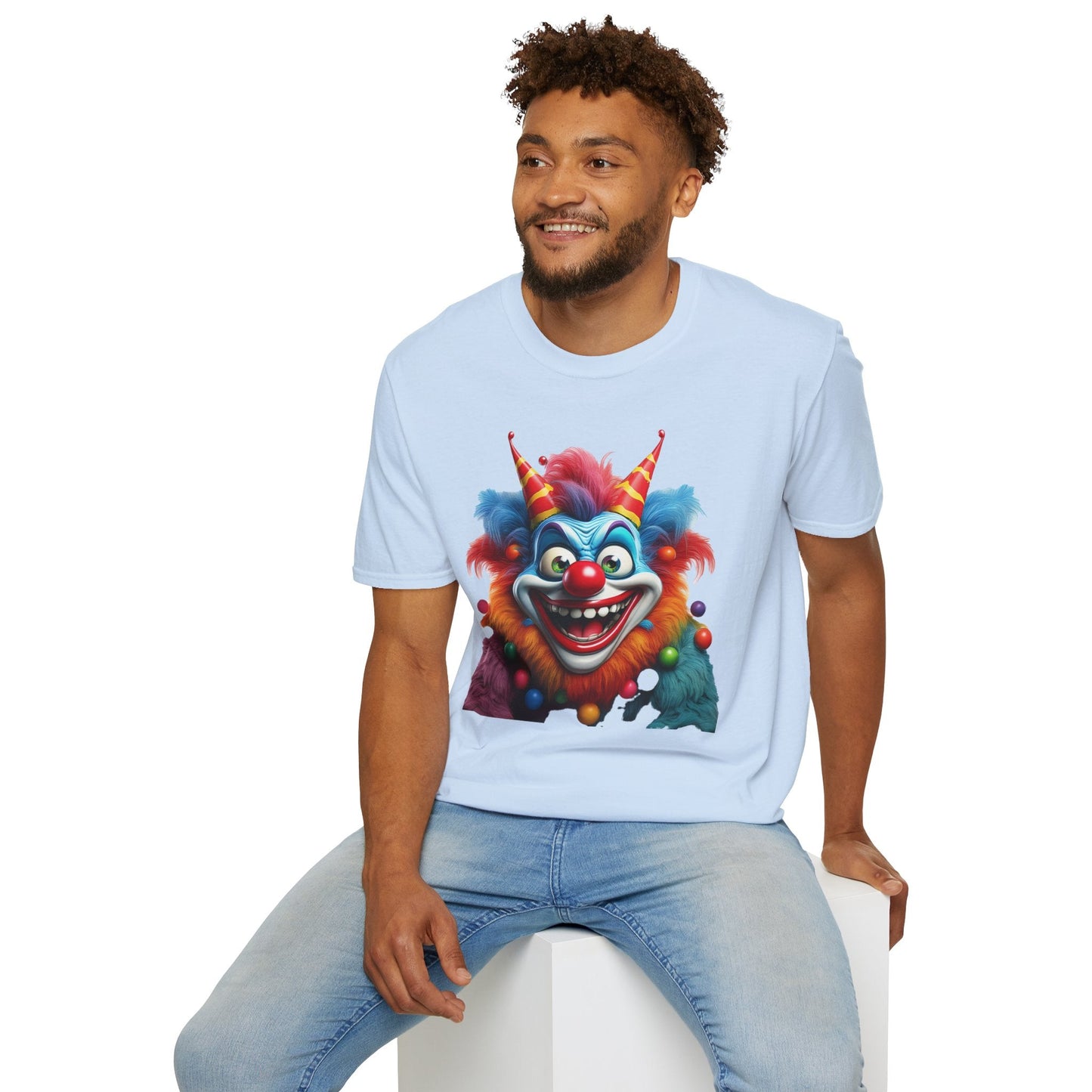 Clown Shirt For Men And Women Funny Circus Tee Scary Man Shirt Unisex Softstyle Tee