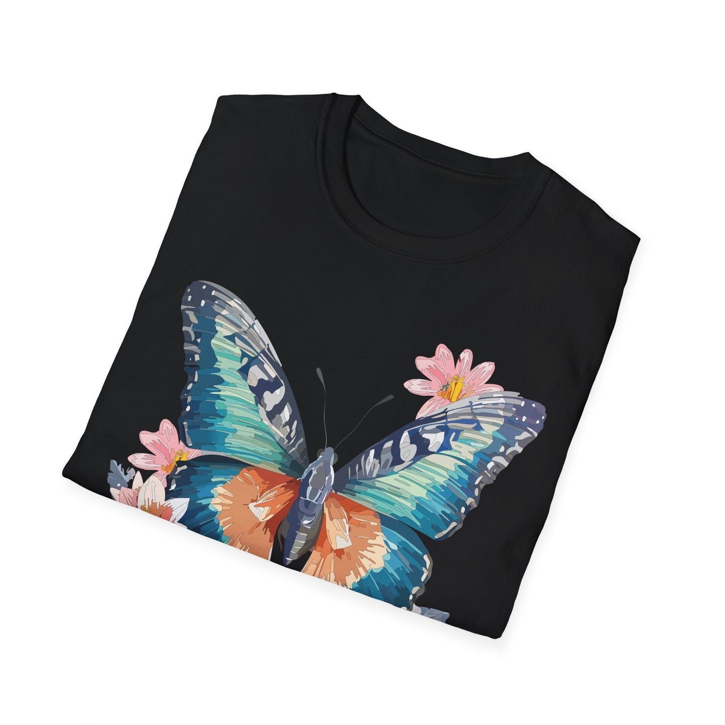 Butterfly T Shirt Unisex Cotton Tee Monarch Butterfly Design Softstyle 64000 Gildan Brand Quality