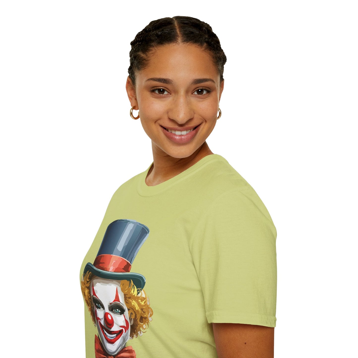 Clown Shirt T Shirt With Clown Funny Man Circus Shirt Scary Man Tee Unisex Gildan Softstyle 64000
