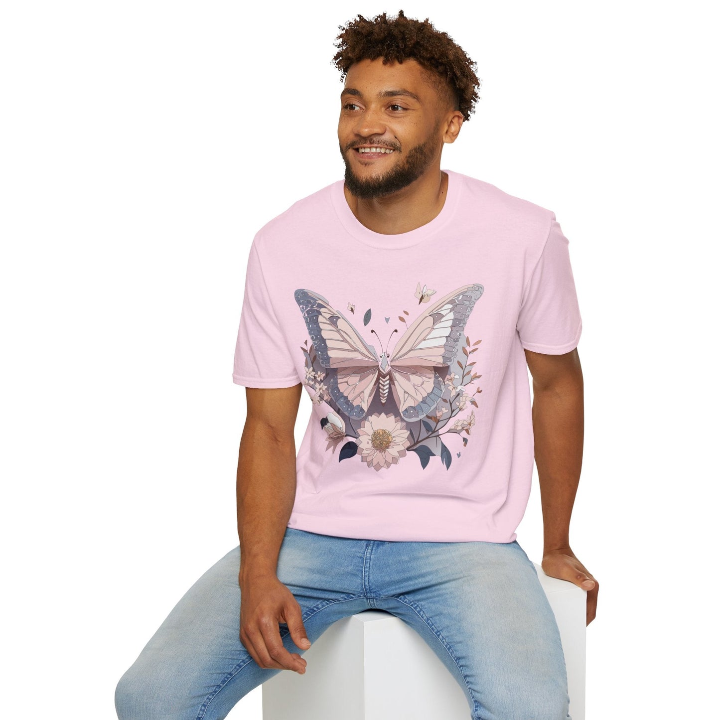 Butterfly Shirt Unisex Gildan Softstyle 64000 Monarch Butterfly Tee 100 Percent Ring Spun Cotton