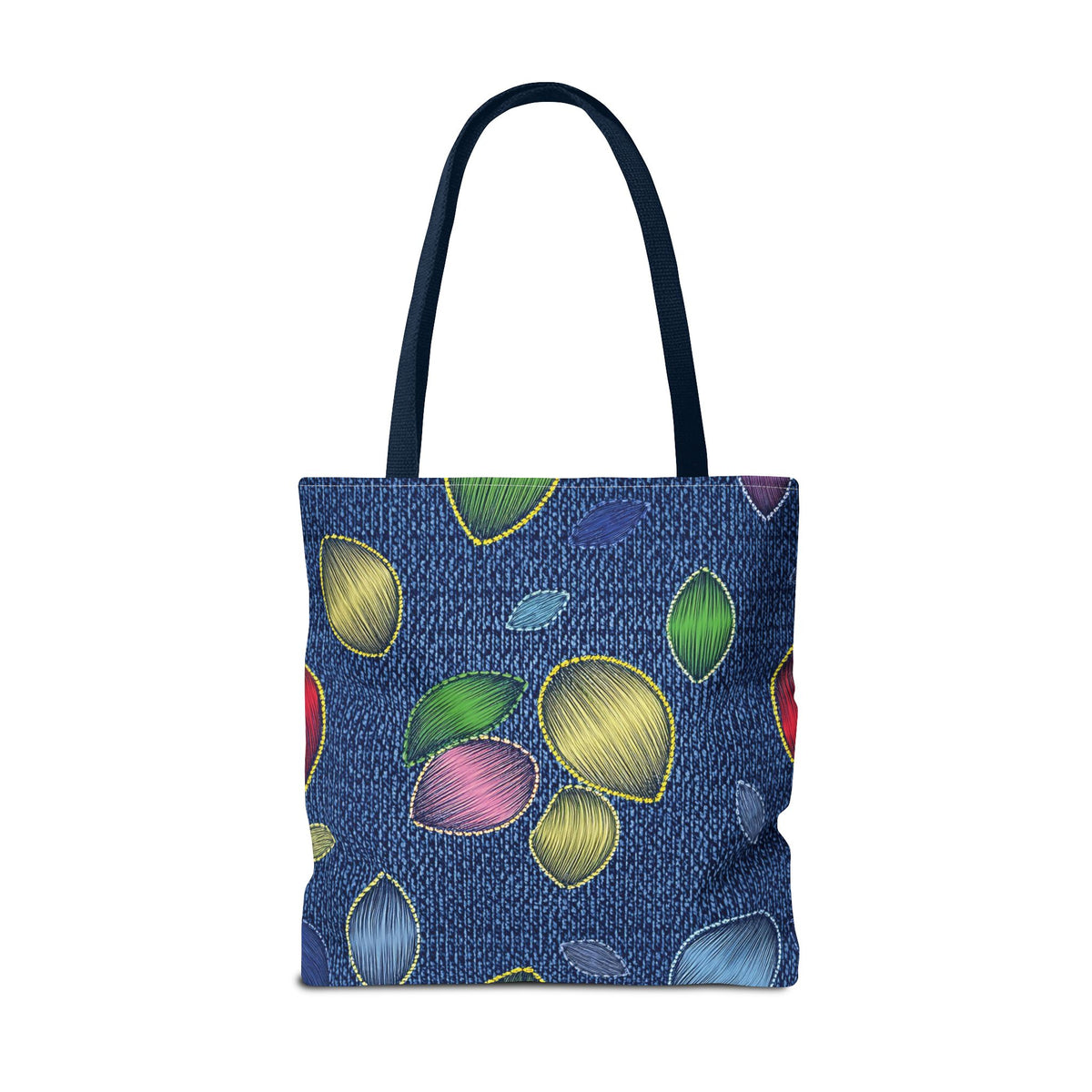 Denim Fabric Imitation Print Unisex Canvas Bag Poly Spun 3 Sizes Tote Bag 152