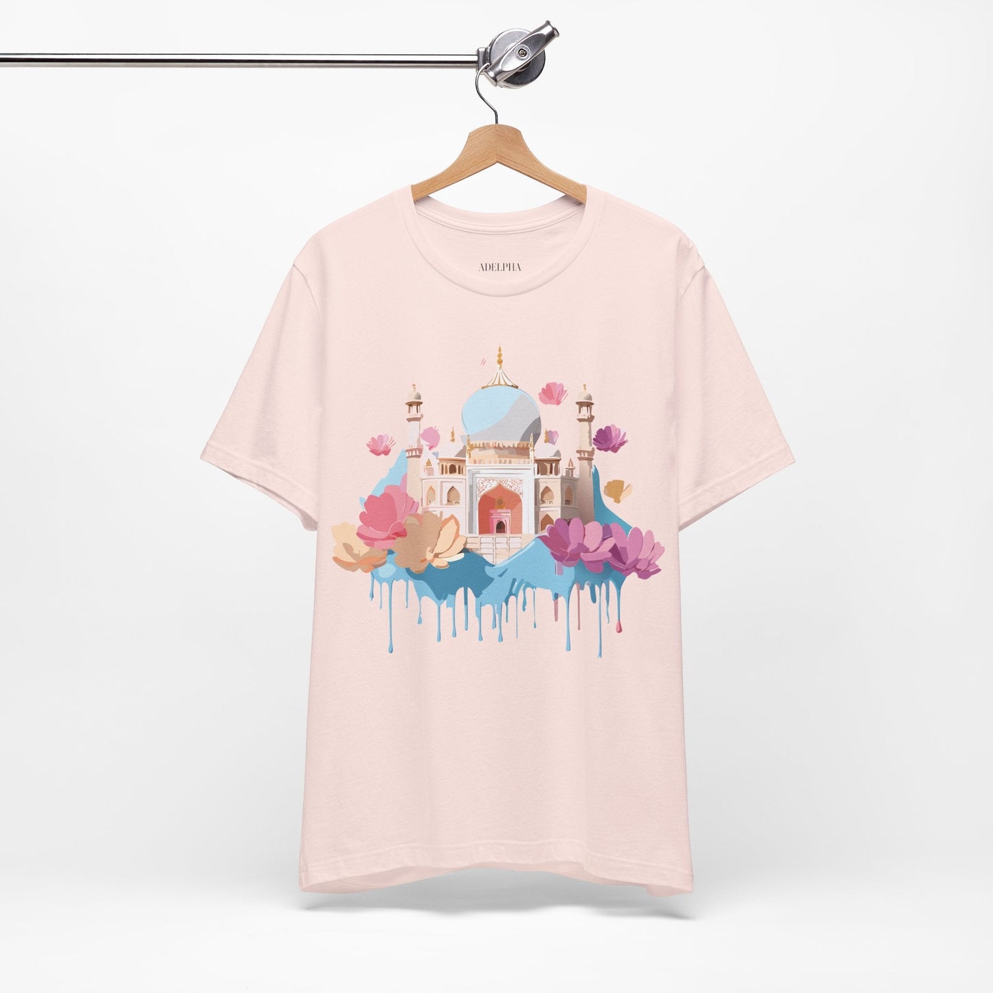 Tourist Shirt Taj Mahal Graphic Tee Unisex Short Sleeve Art From Adelpha Vintage Inspired