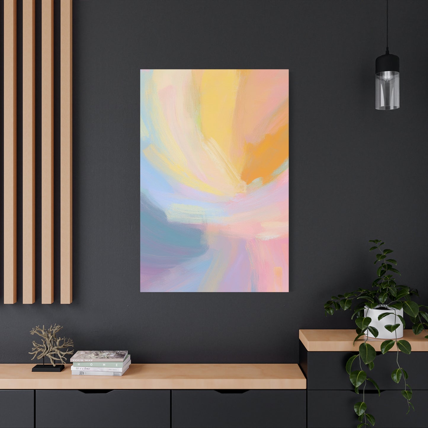 Abstract Pastel Painting Print Canvas 20x24,20x30,24x30 24x32,24x36,30x40 32x48,36x48,40x60 Pine-Wood Inner Frame ABS-95
