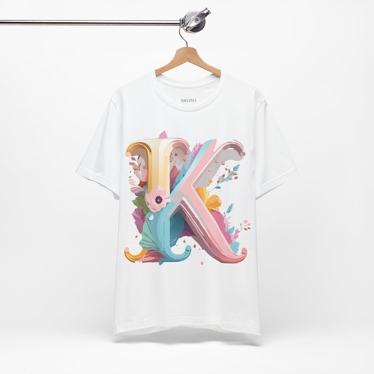 Letter K Graphic Unisex Cotton Bella+Canvas Tee with Art Letter Design