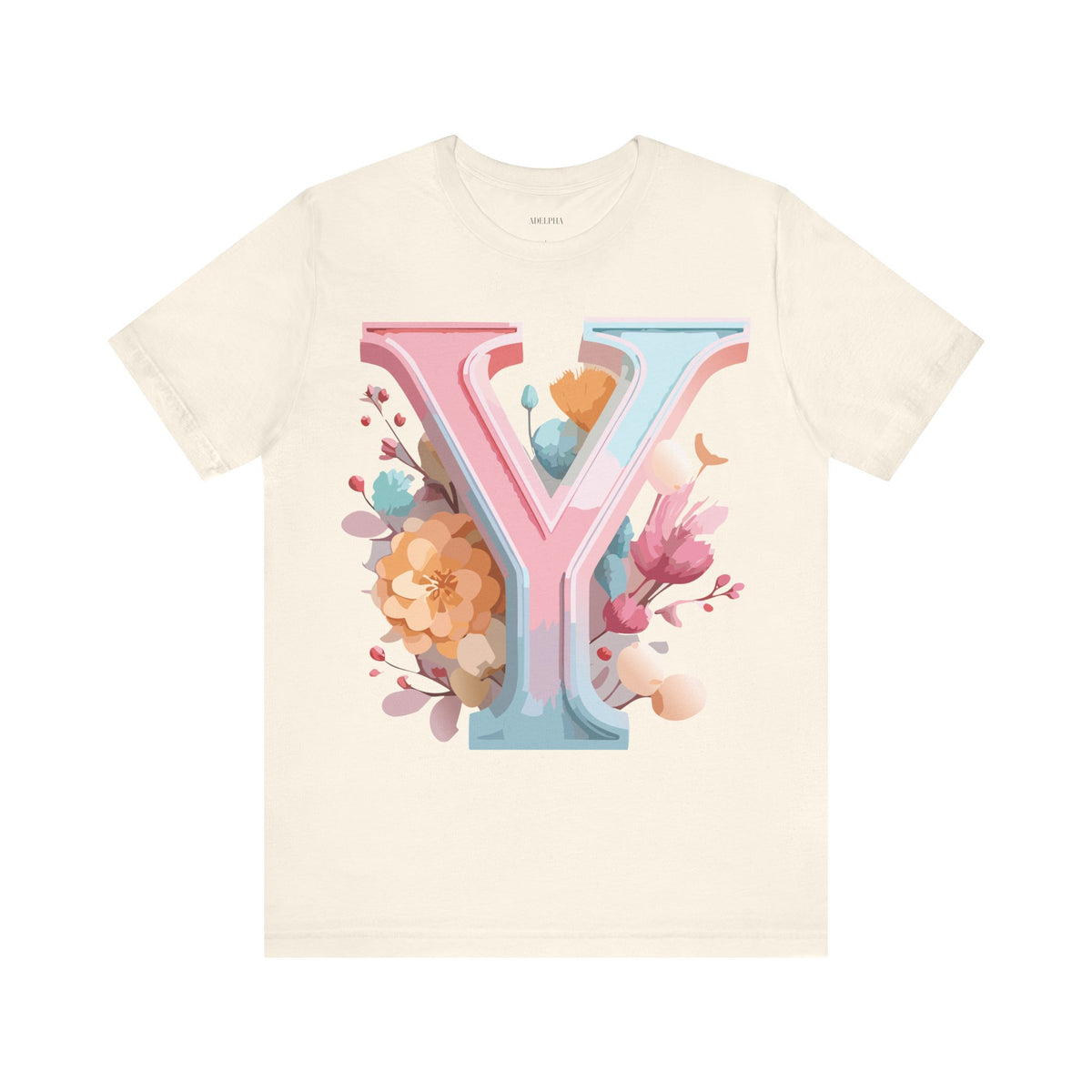 Letter Y Graphic Unisex Cotton Bella+Canvas Tee with Art Letter Design