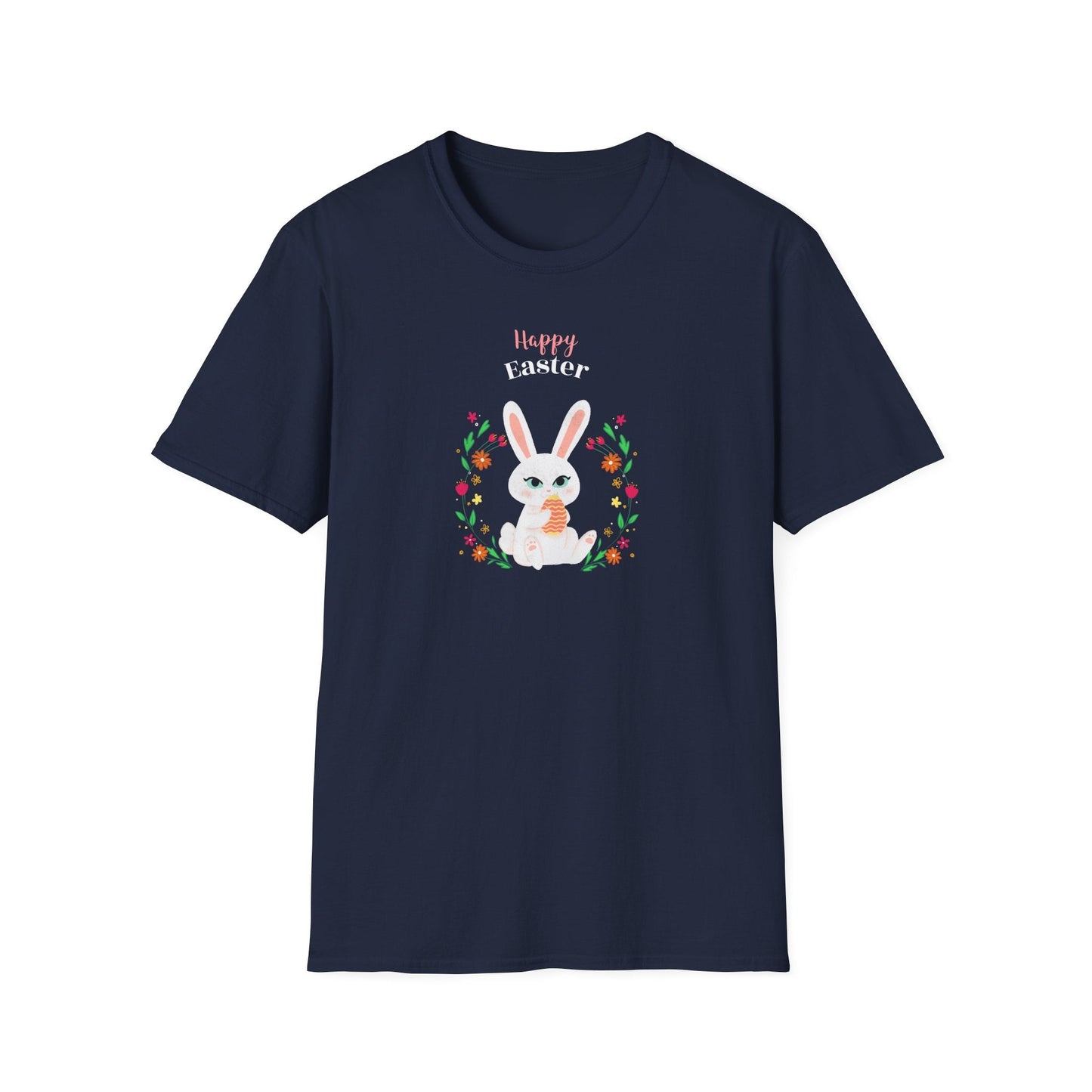 Easter Bunny T Shirt Unisex Gildan Softstyle Tee 100 Percent Ring Spun Cotton Easter Design