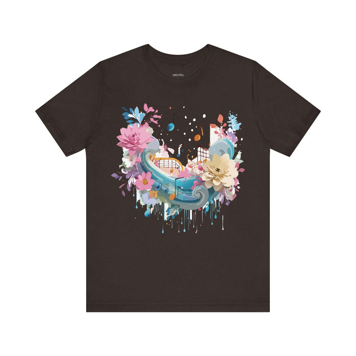 Music Graphic Unisex Cotton Bella+Canvas Tee with Art Design n177