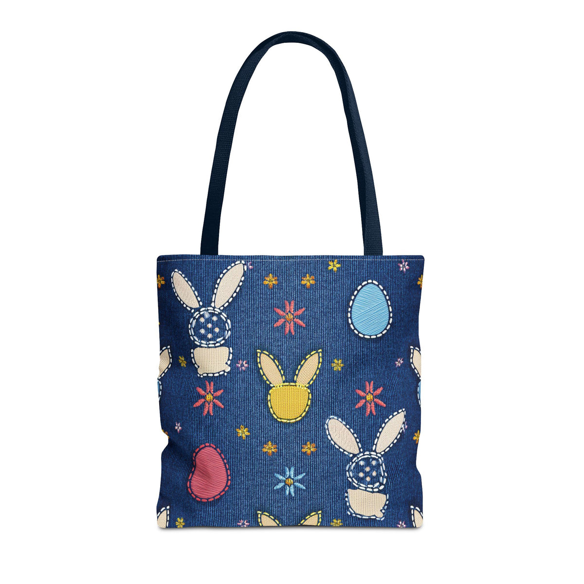 Easter Graphic Design Denim Fabric Imitation Print Unisex Canvas Bag Poly Spun 3 Sizes Tote Bag 204-5