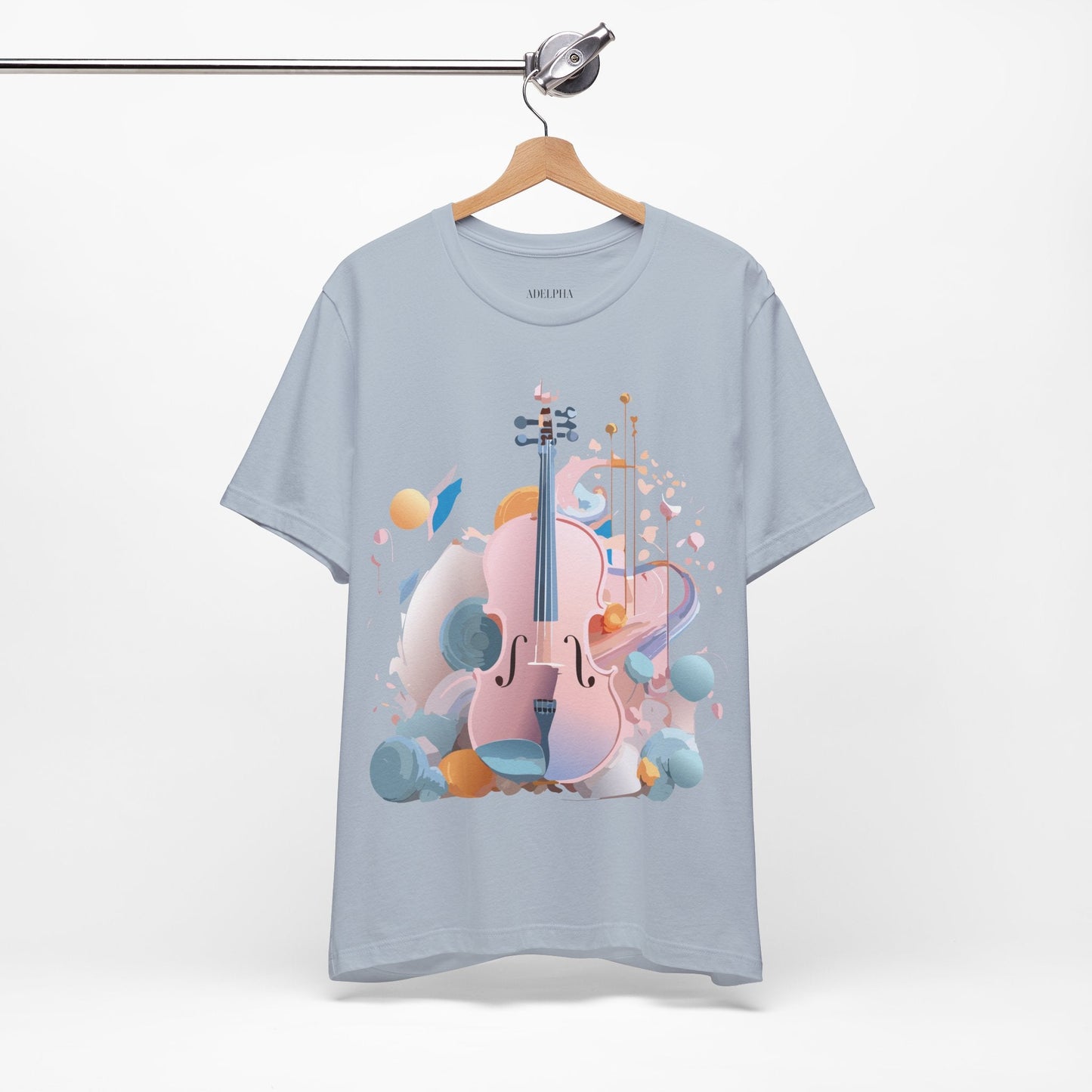 Music Graphic Unisex 100 Cotton Vintage Art with Musical Elements Tee 16