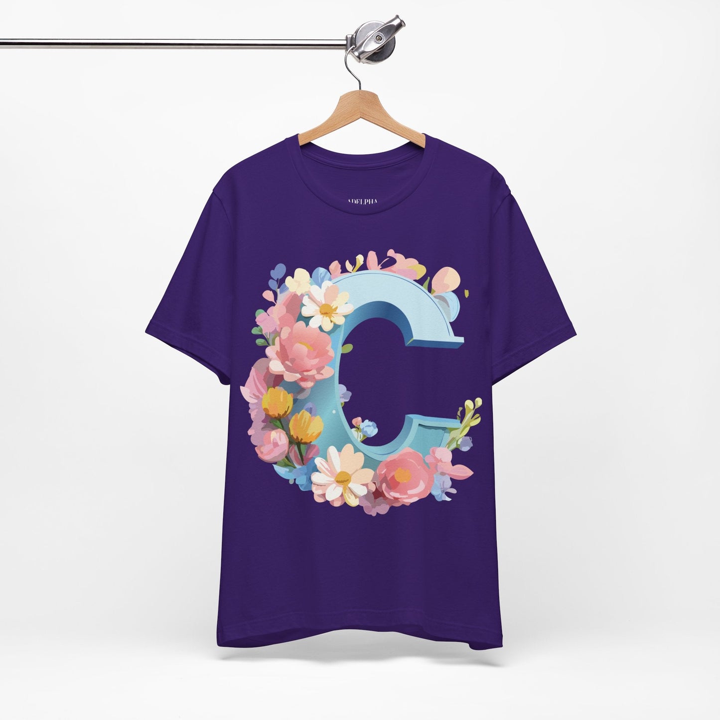 Letter C Graphic Tee Unisex Jersey Short Sleeve Premium Adelpha Artwork Vintage Inspired Casual Wear