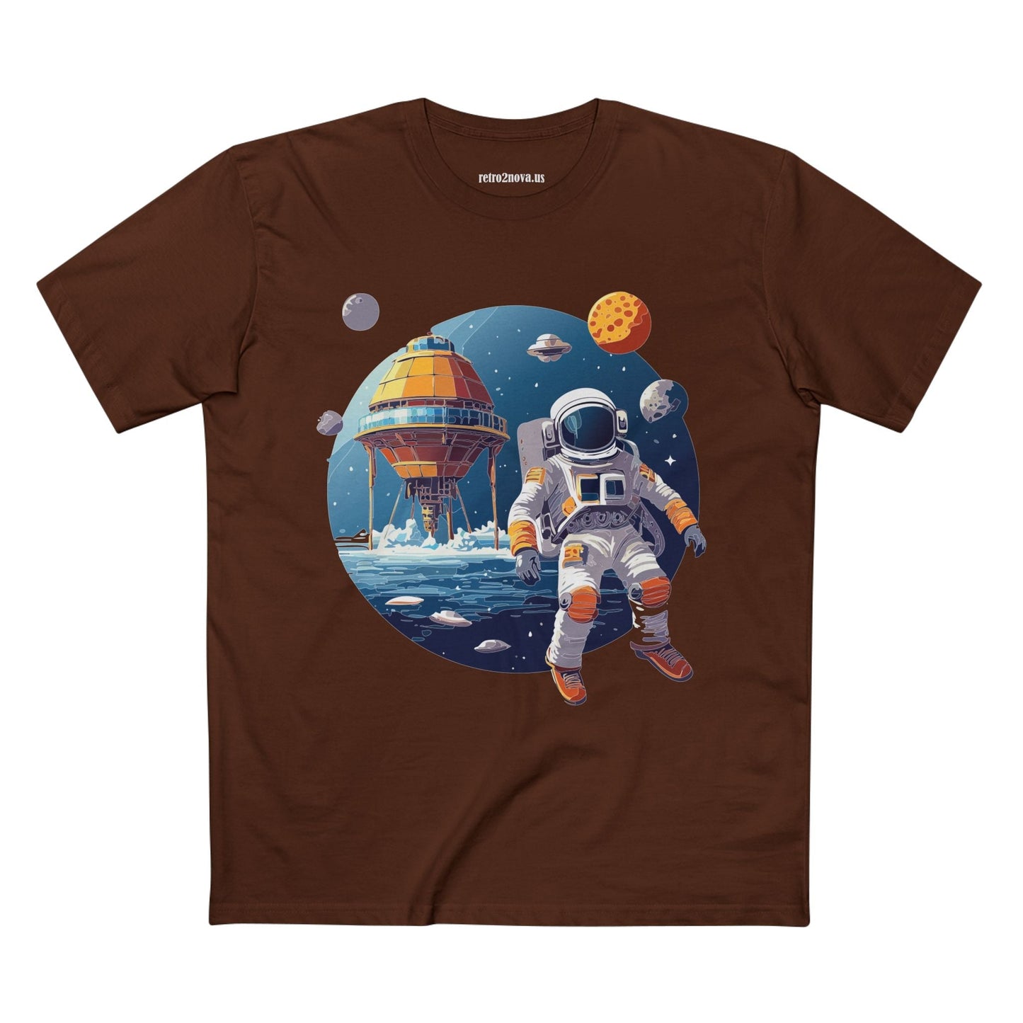 Cosmos Astronaut Shirt CS 38 Unisex Premium Cotton Tee With Original Art Design Retro2Nova