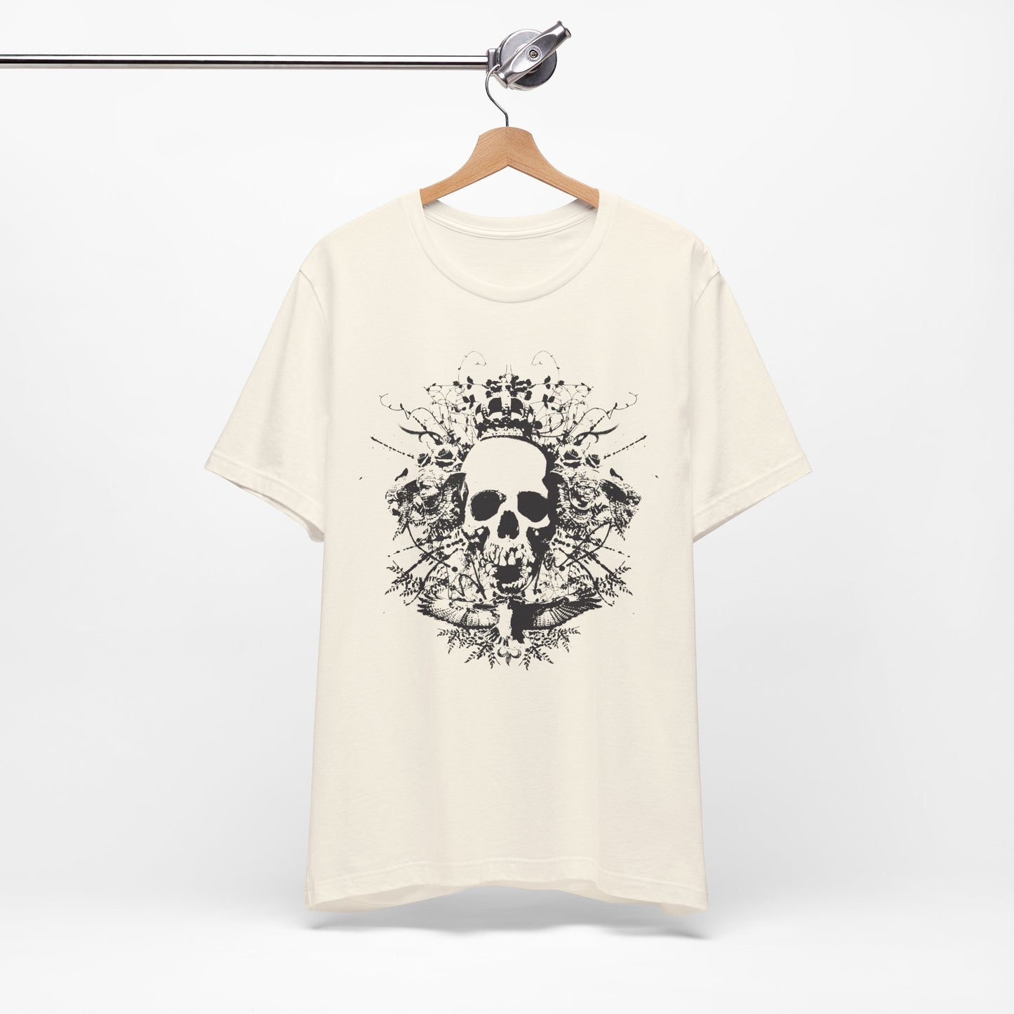 Dark Skull Graphic Design Tee, Skull Shirt, Vintage Tees, Art Design T-Shirt, Vintage Graphic Tee, Art Shirts with Skulls