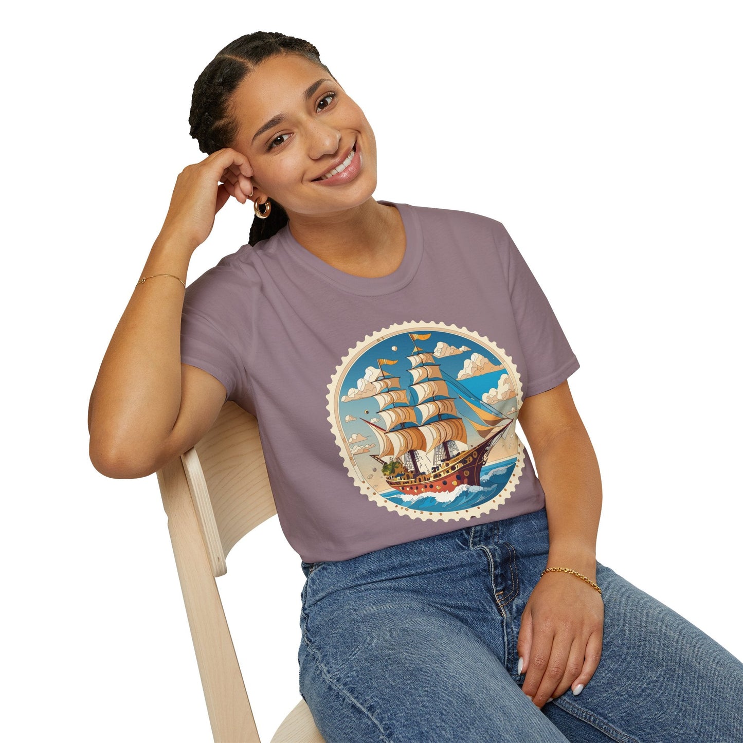 Nautical Ship Frigate Vessel T Shirts Unisex Tee Shirt Softstyle 64000 Ring Spun Cotton Comfort