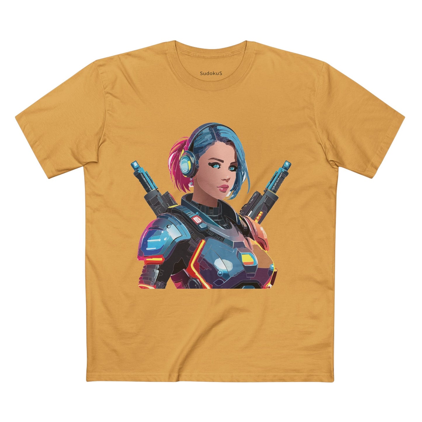 Army-woman Graphic Unisex 100 Cotton Staple Tee 8