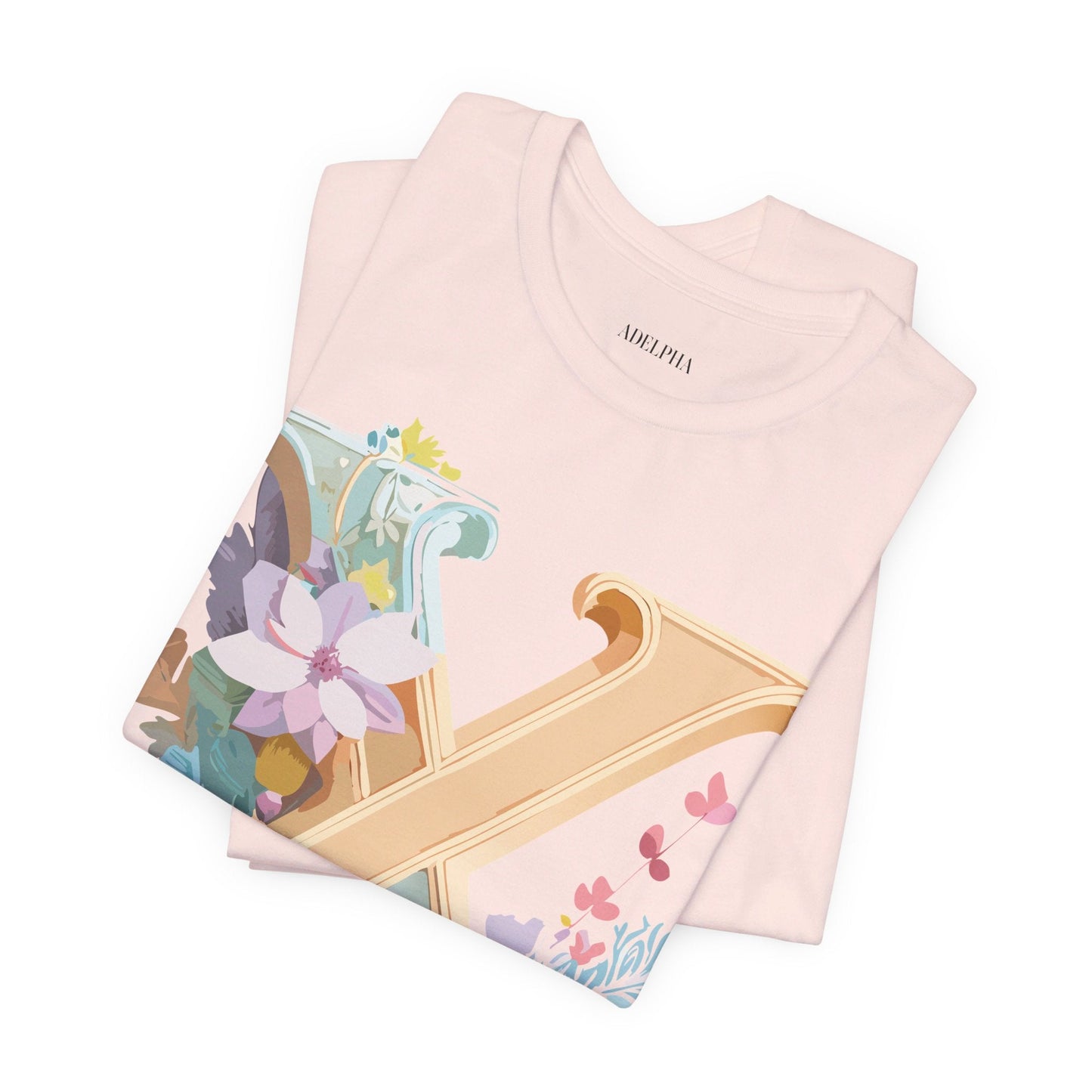 Letter X Shirt Unisex Graphic Tee Adelpha Vintage Inspired Artwork Short Sleeve Edition