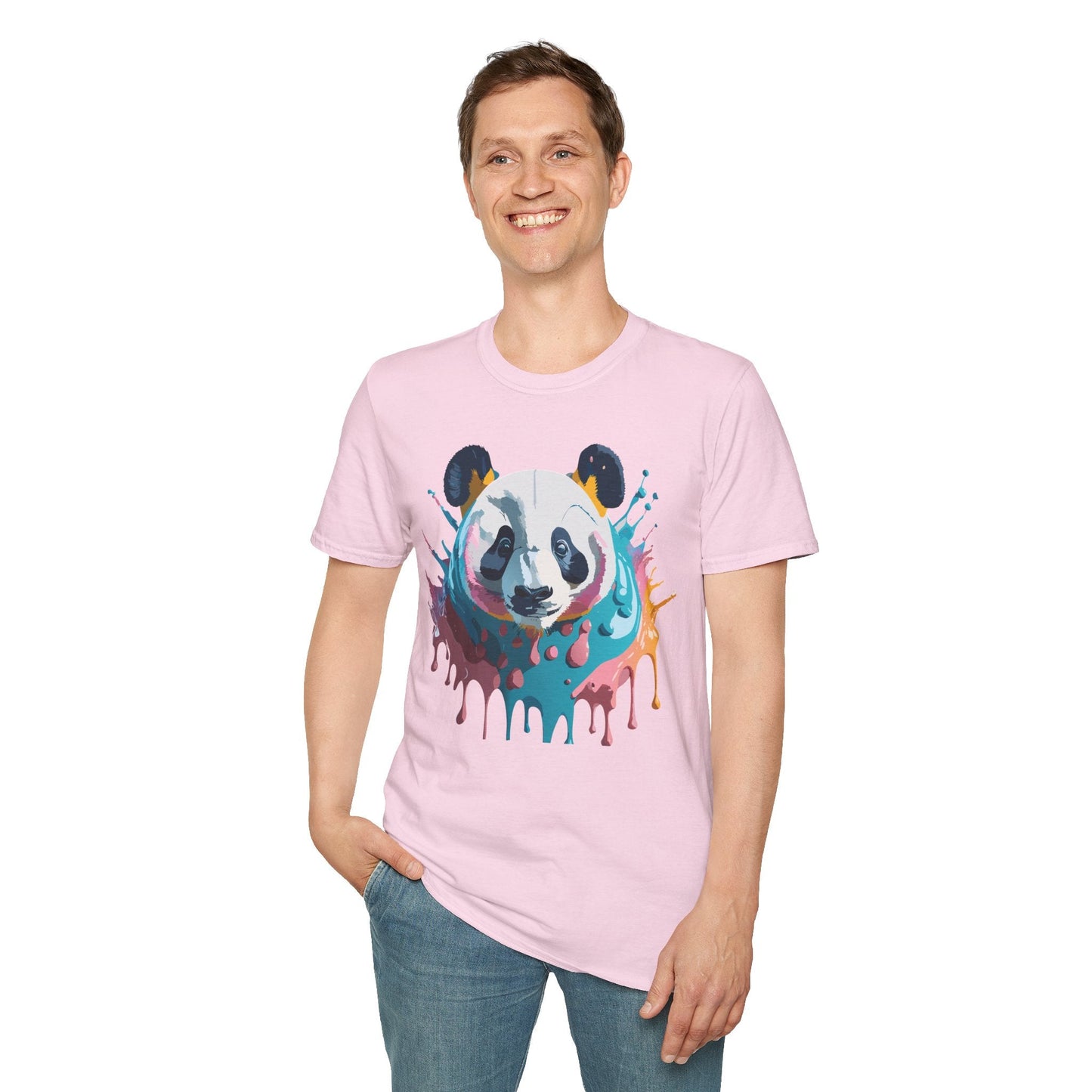 Panda Shirt Unisex T Shirt Gildan Softstyle 64000 Panda Graphic Animal Tee 100 Percent Cotton