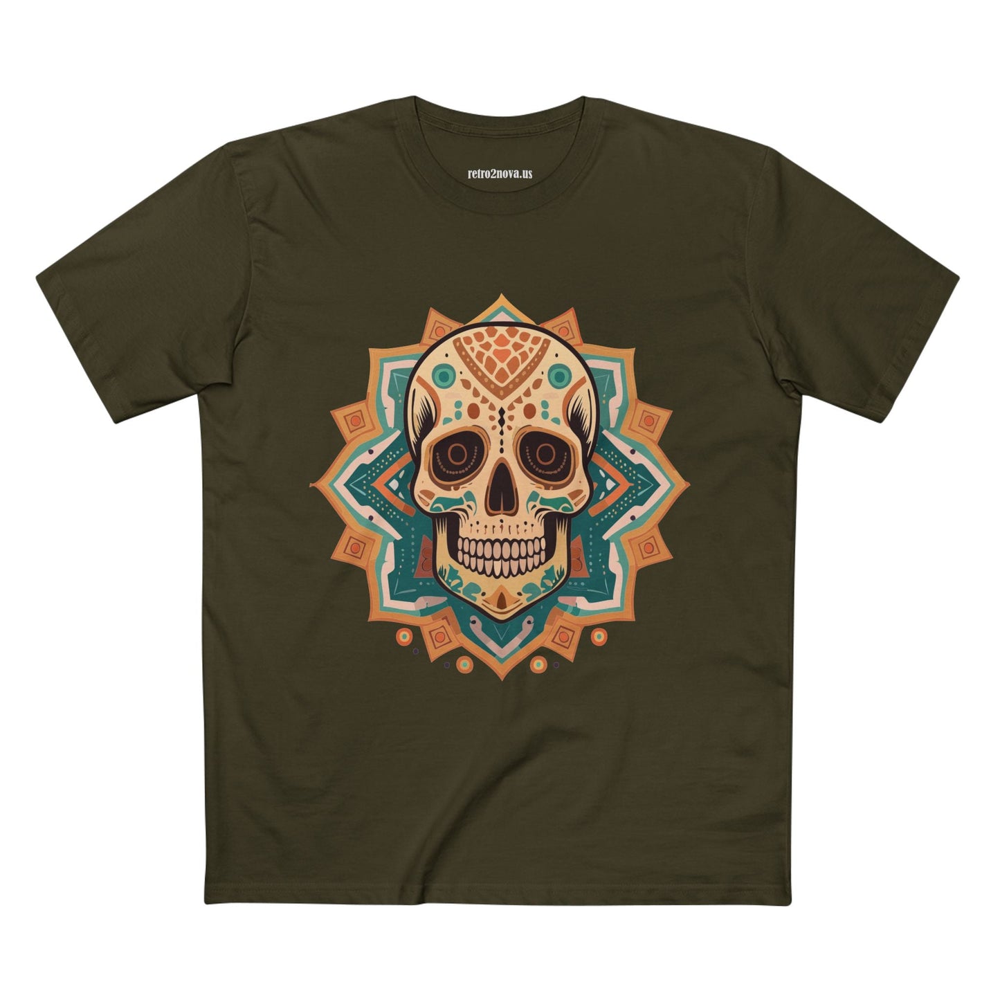 Skull Shirt Unisex Skeleton Tee Premium Cotton With Original Art Design From Retro2Nova Collection