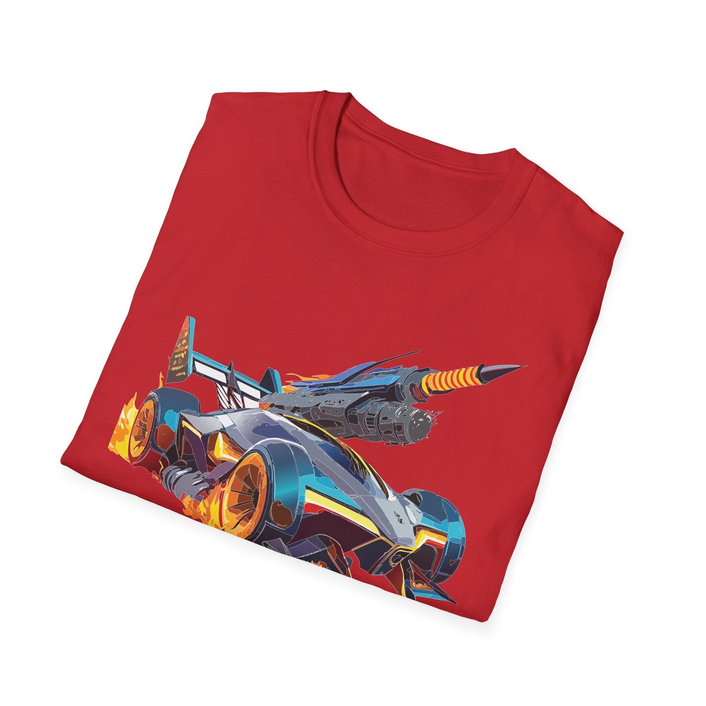 Car Graphic Unisex Cotto Softstyle Art Design with Hot Wheels Artwork Tee 7