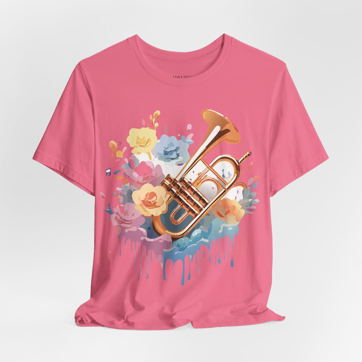 Music Graphic Unisex 100 Cotton Vintage Art with Musical Elements Tee 137
