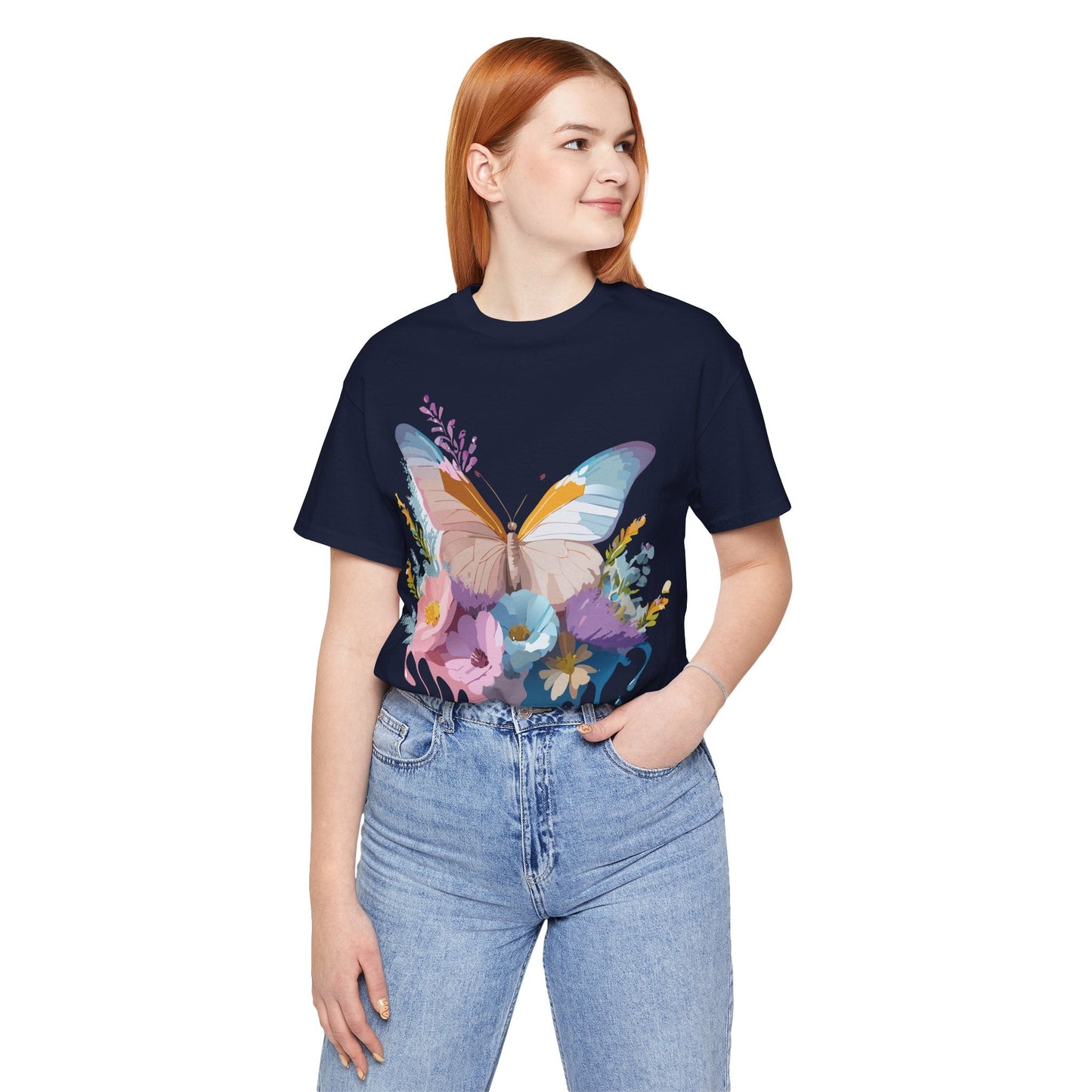 Butterfly Graphic T Shirt Unisex Adelpha Vintage Art Design Tee