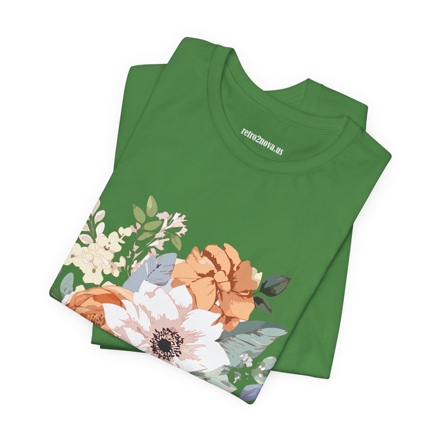 Unisex Floral Shirt Jersey Short Sleeve Tee Lightweight Breathable Flowers Collection Retro2Nova