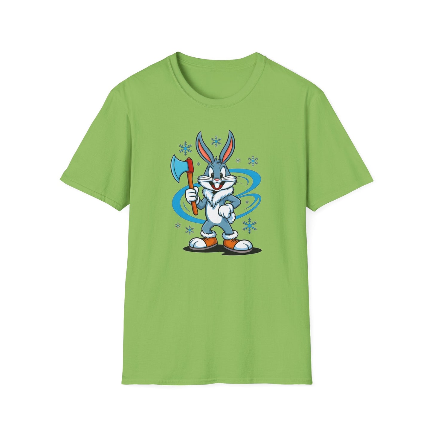 Bugs Bunny T Shirt Cartoon Print Unisex Softstyle Tee Gildan 64000 100 Percent Cotton