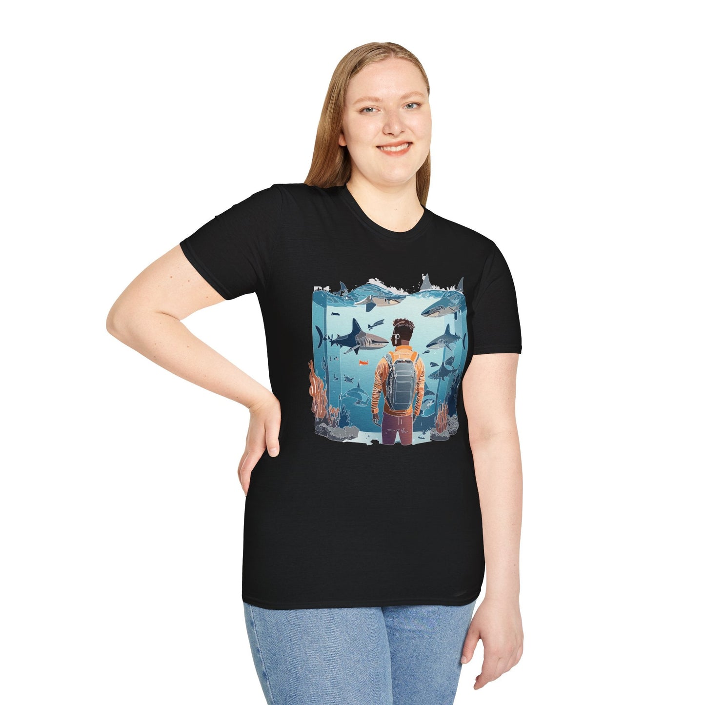 Ocean Graphic Unisex Softstyle Cotton Tee 4