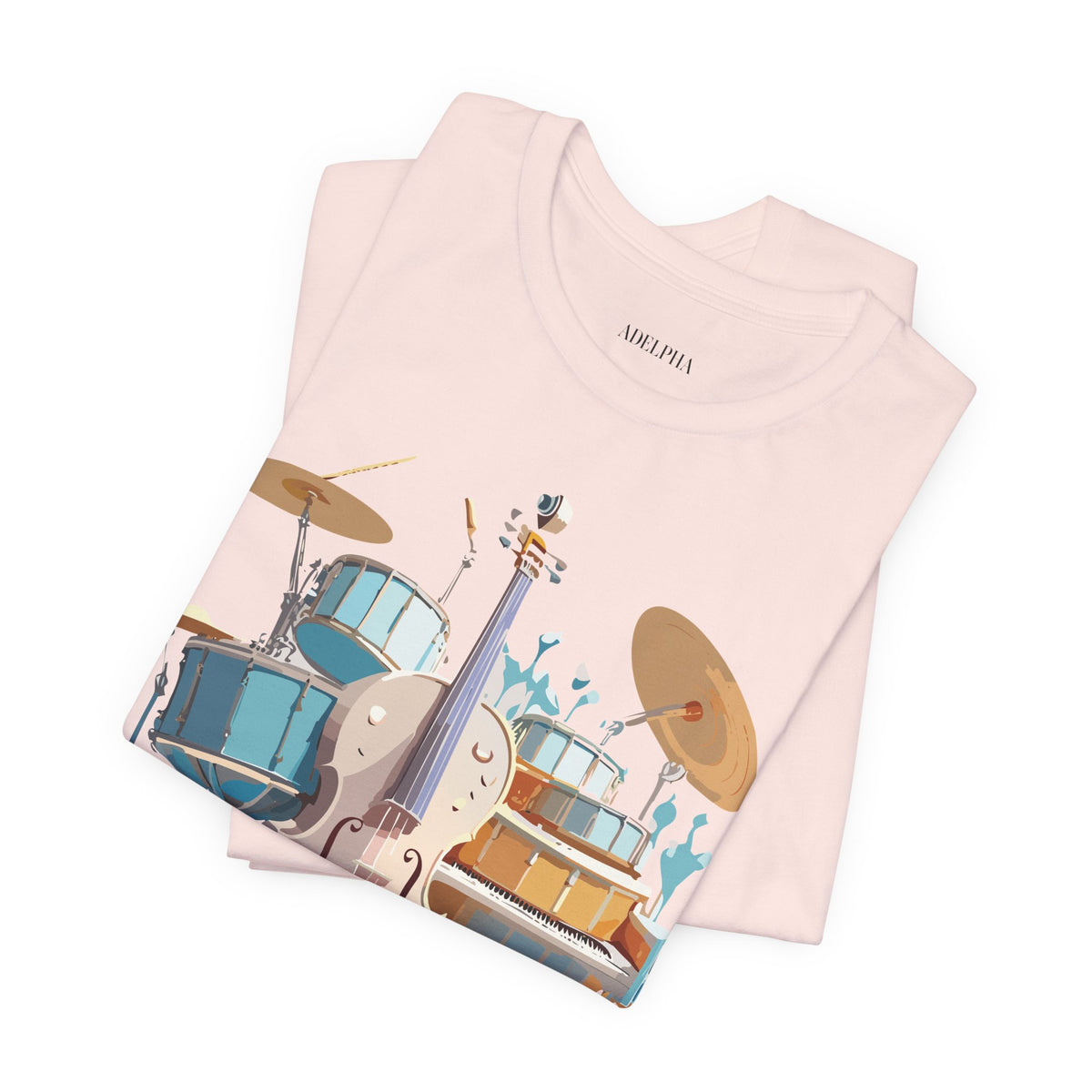 Music Graphic Unisex Cotton Bella+Canvas Tee with Art Design m162