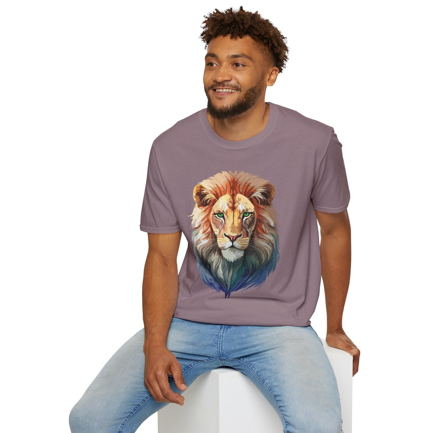 Lion Shirt Unisex Animal Tee Gildan Softstyle 64000 Cotton Tee
