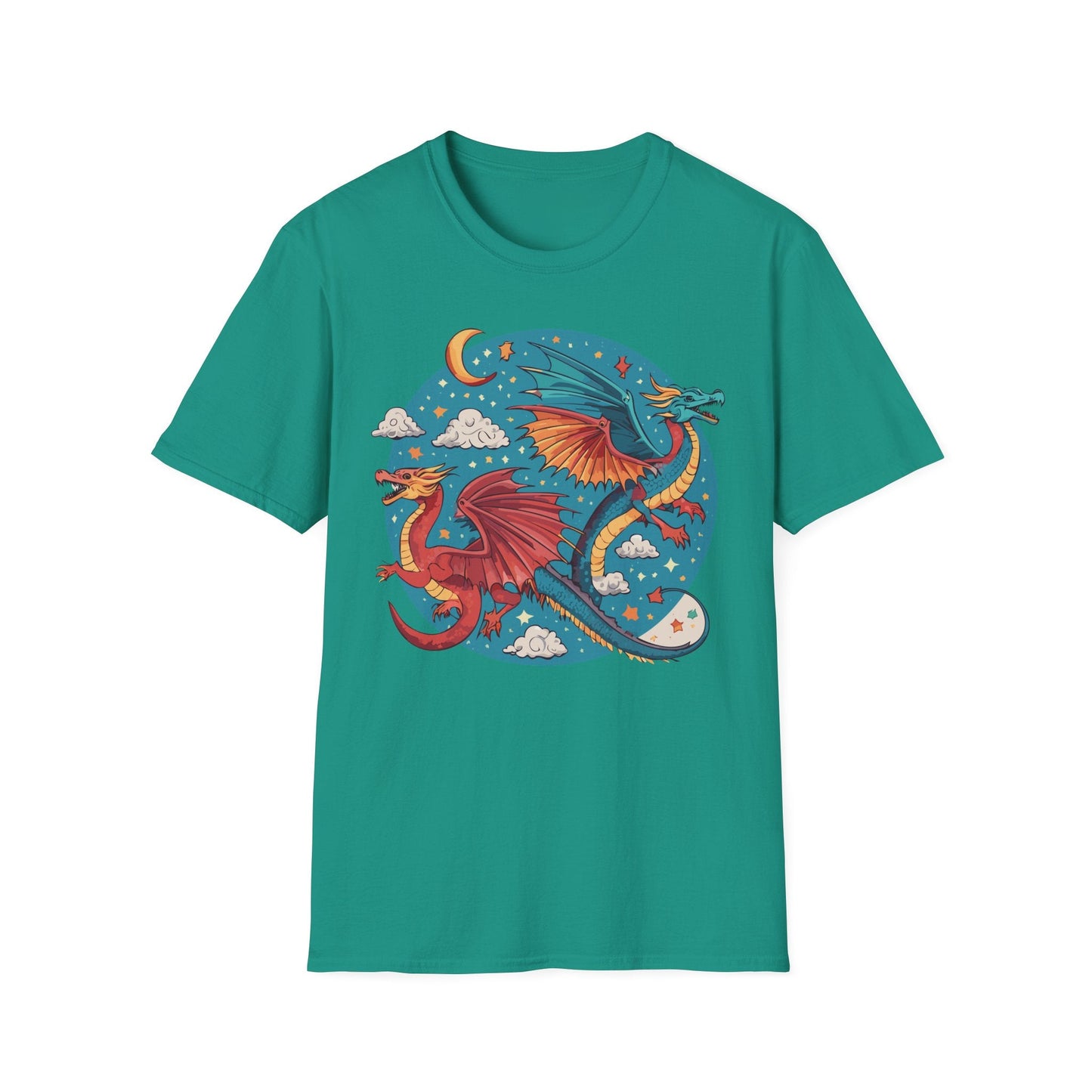 Dragon Graphic Unisex 100 Cotton Tee with Animal Artwork Design 16
