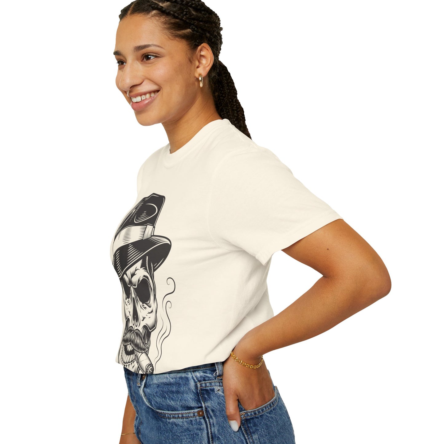 Unisex Cotton Tee Shirt with Skull